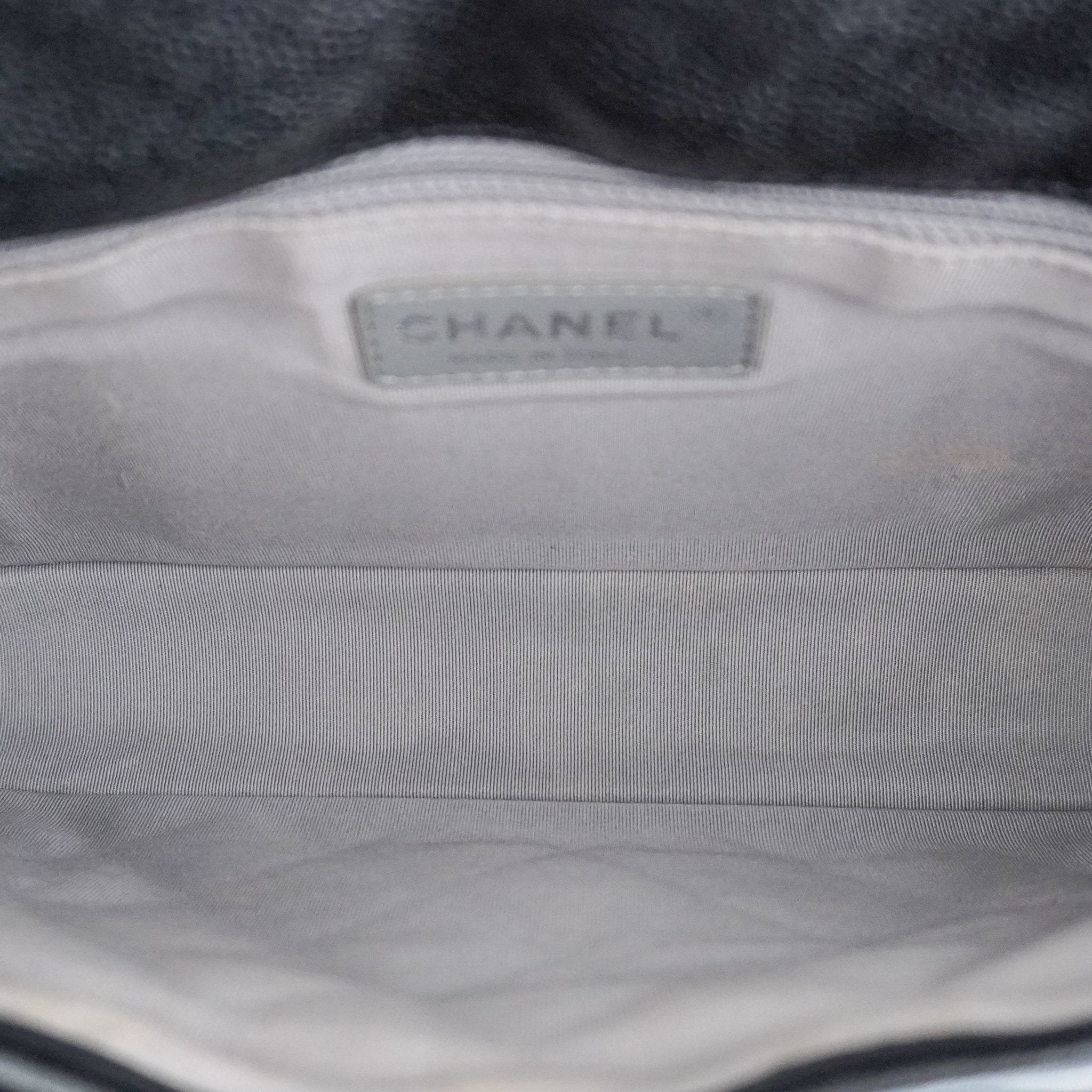 Chanel CC Medium French Riviera Single Flap Bag in Black Caviar Leather | Authentic Preloved - Reloved Again
