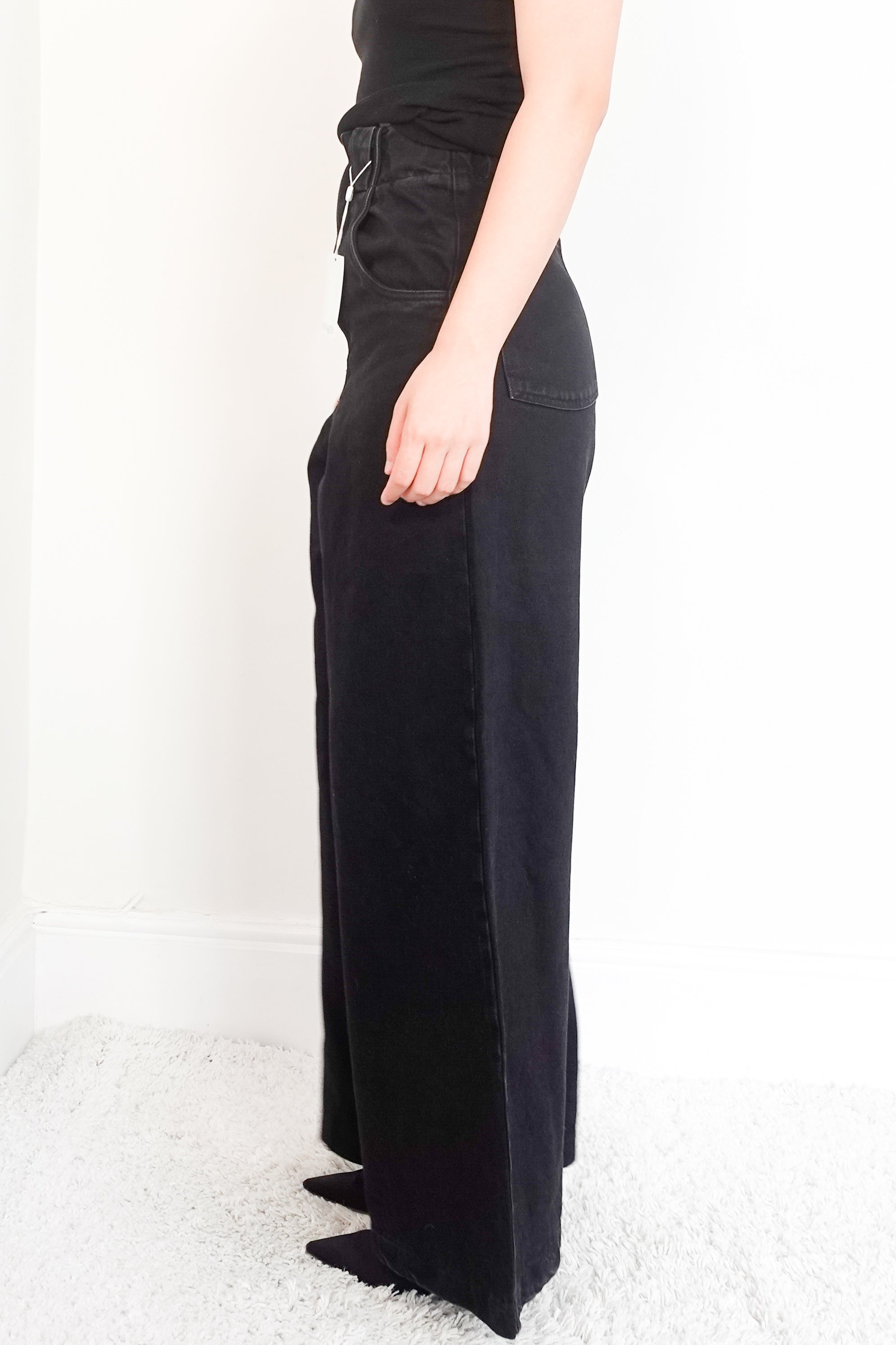 NEW Raey Wide Leg black Jeans RRP £125 | Authentic Preloved