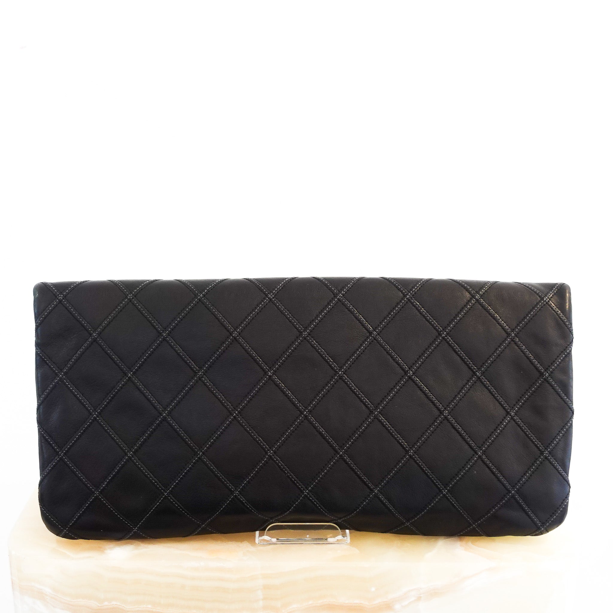 Chanel Classic CC Quilted Oversized Clutch | Authentic Preloved - Reloved Again