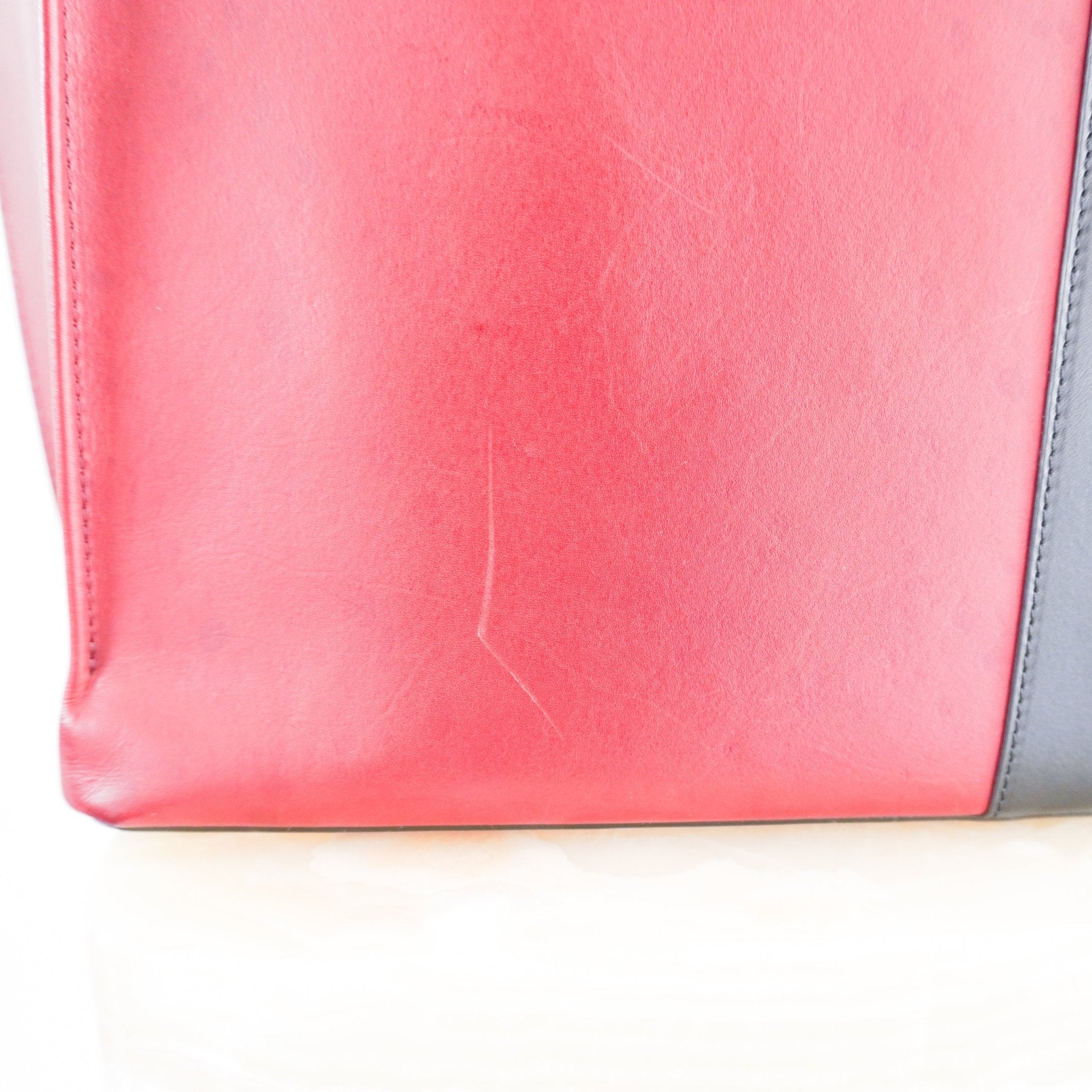 Mansur Gavriel Black & Red Multitude Leather Tote Bag RRP £500 | Authentic Preloved - Reloved Again