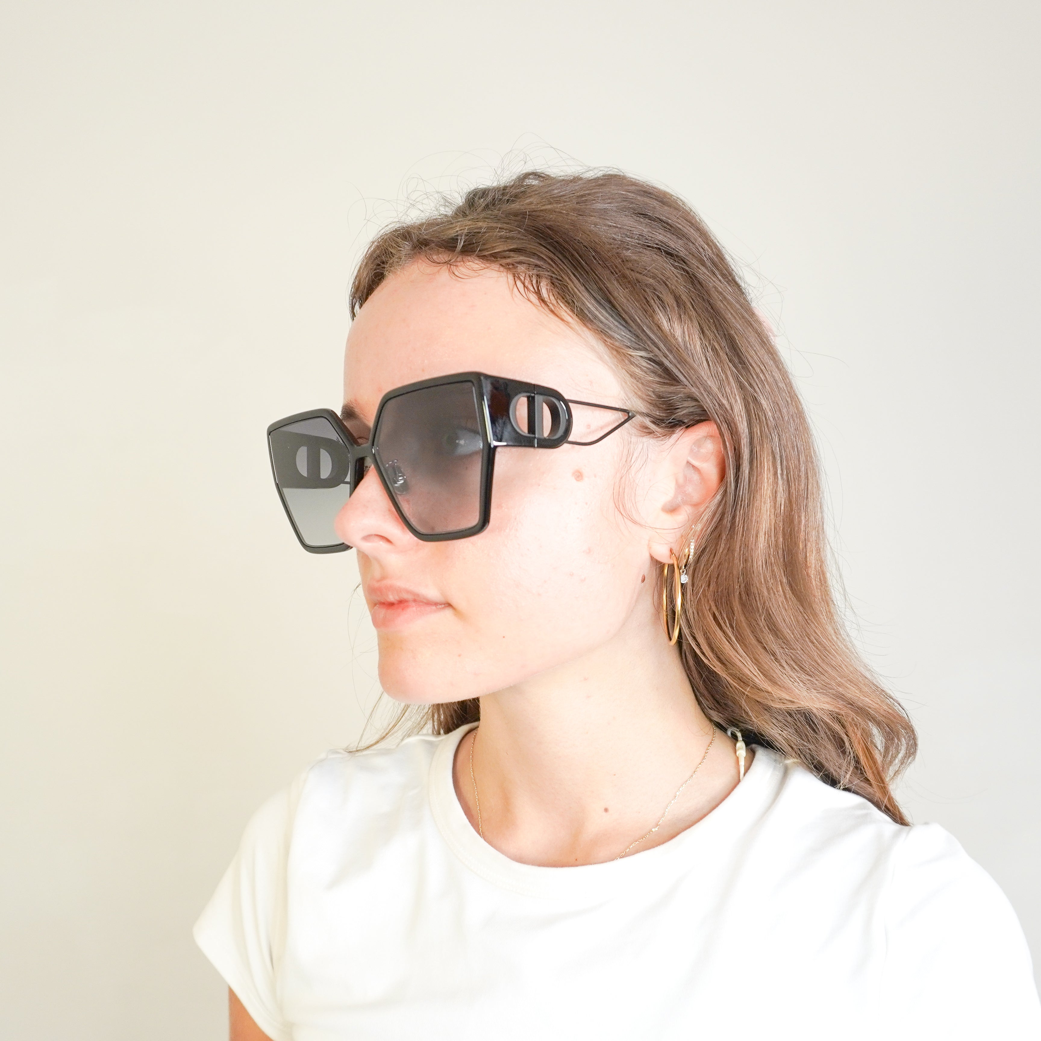 Christian Dior Black 30Montaigne Oversized Sunglasses (RRP £380) | Authentic Preloved FINAL SALE