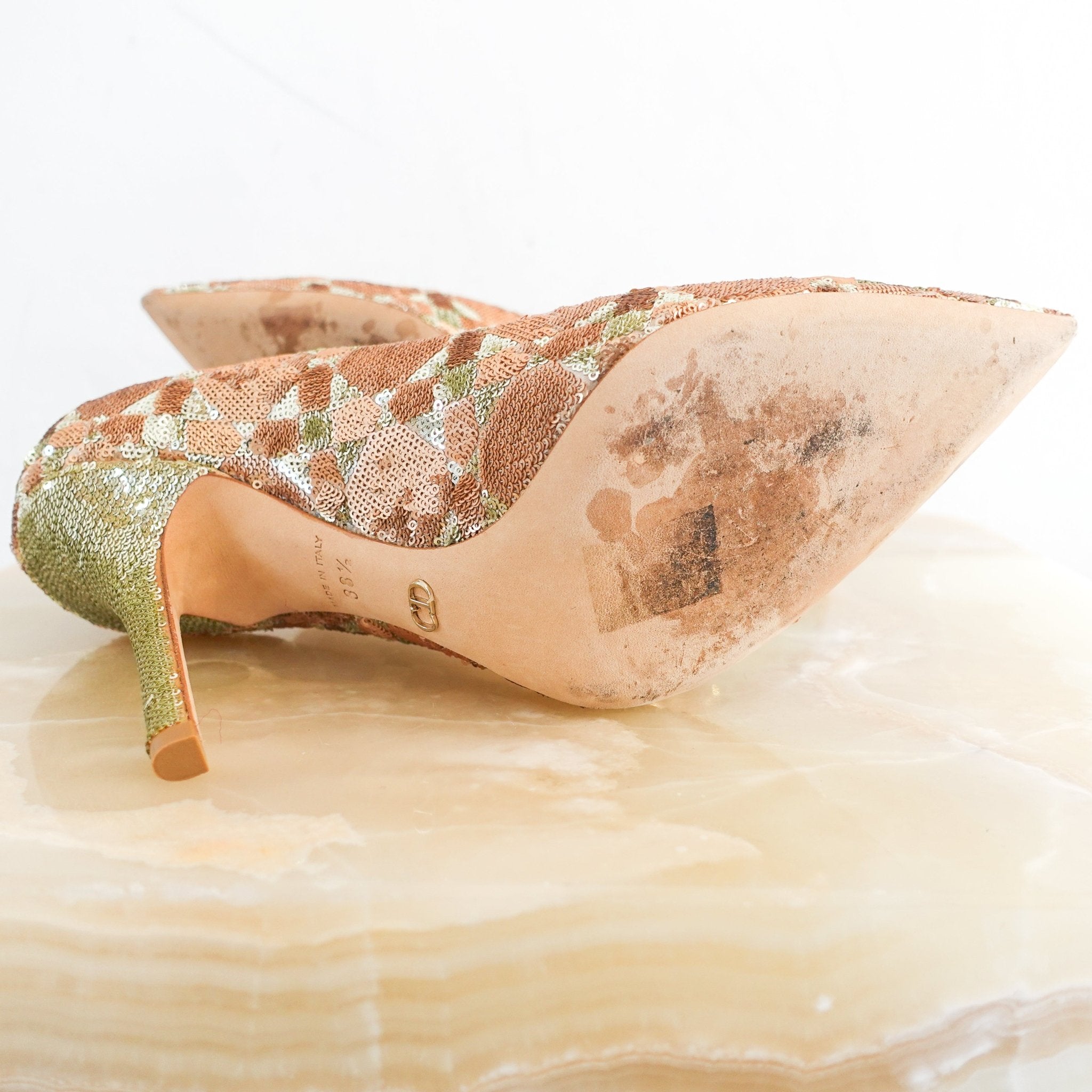 Dior Sequin Heels RRP £810 | Authentic Preloved - Reloved Again