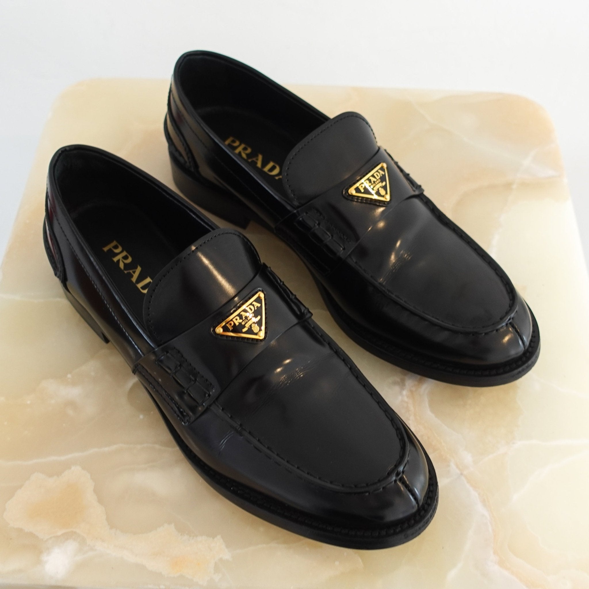 Prada Black Penny Loafers RRP £870 | Authentic Preloved - Reloved Again