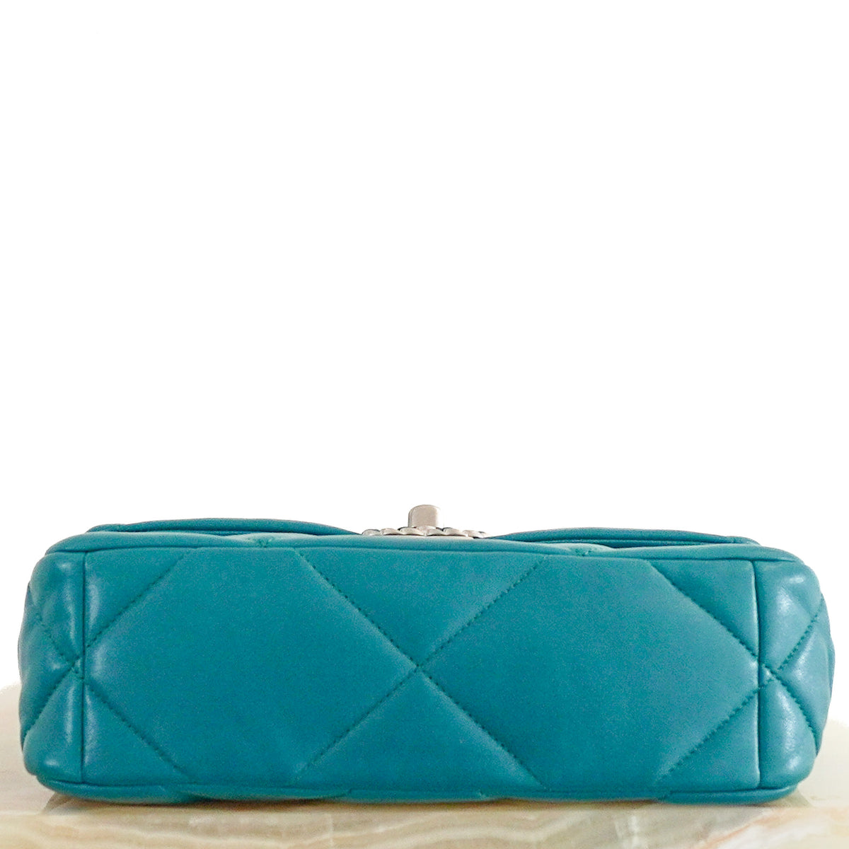 Chanel 19 Small Flap Bag in Green Lambskin Quilted Leather Mixed Hardware (RRP £5,780) | Authentic Preloved - Reloved Again
