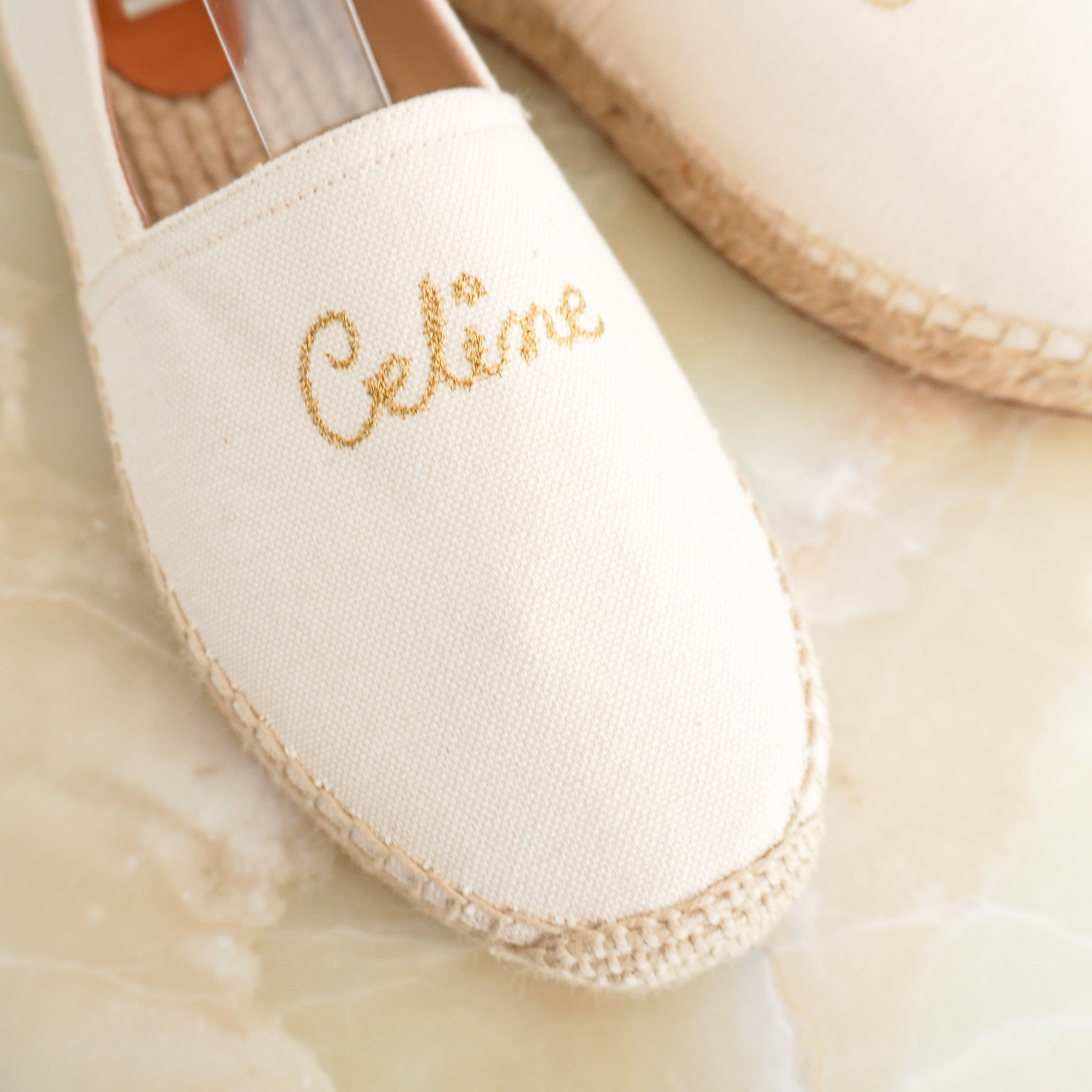 NEW Celine Natural Canvas Espadrilles RRP £490 | Authentic Preloved