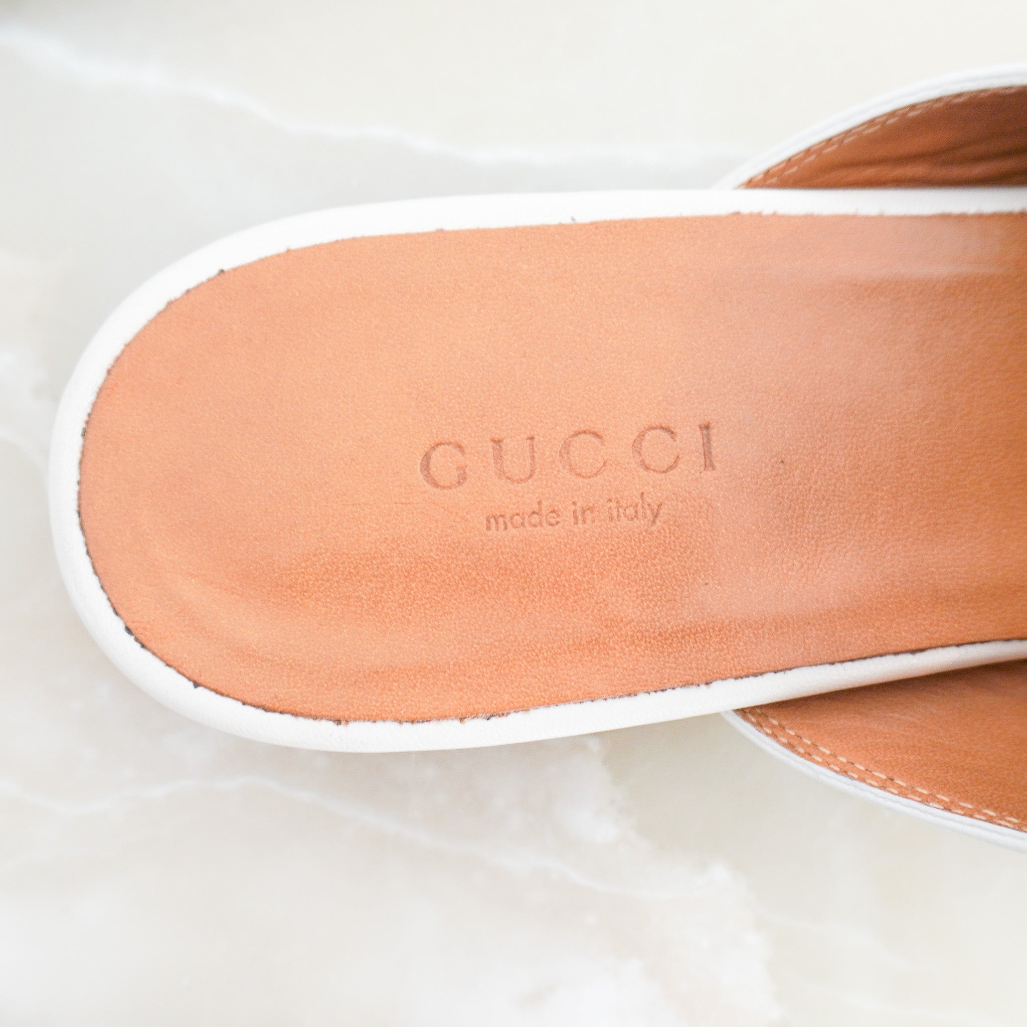 Gucci Princetown Cream Leather Flats RRP £850 | Authentic Preloved