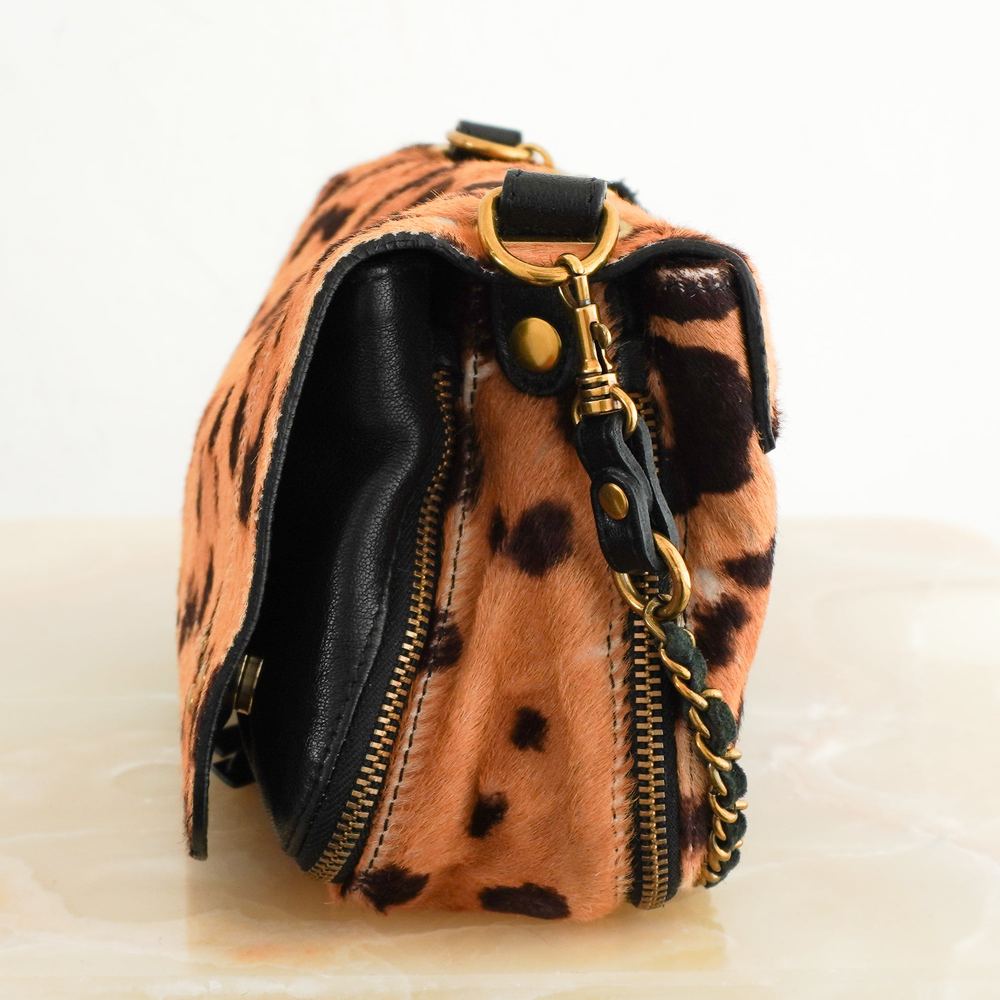 Jermone Dreyfuss Leopard Print Crossbody Bag RRP £850 | Authentic Preloved - Reloved Again