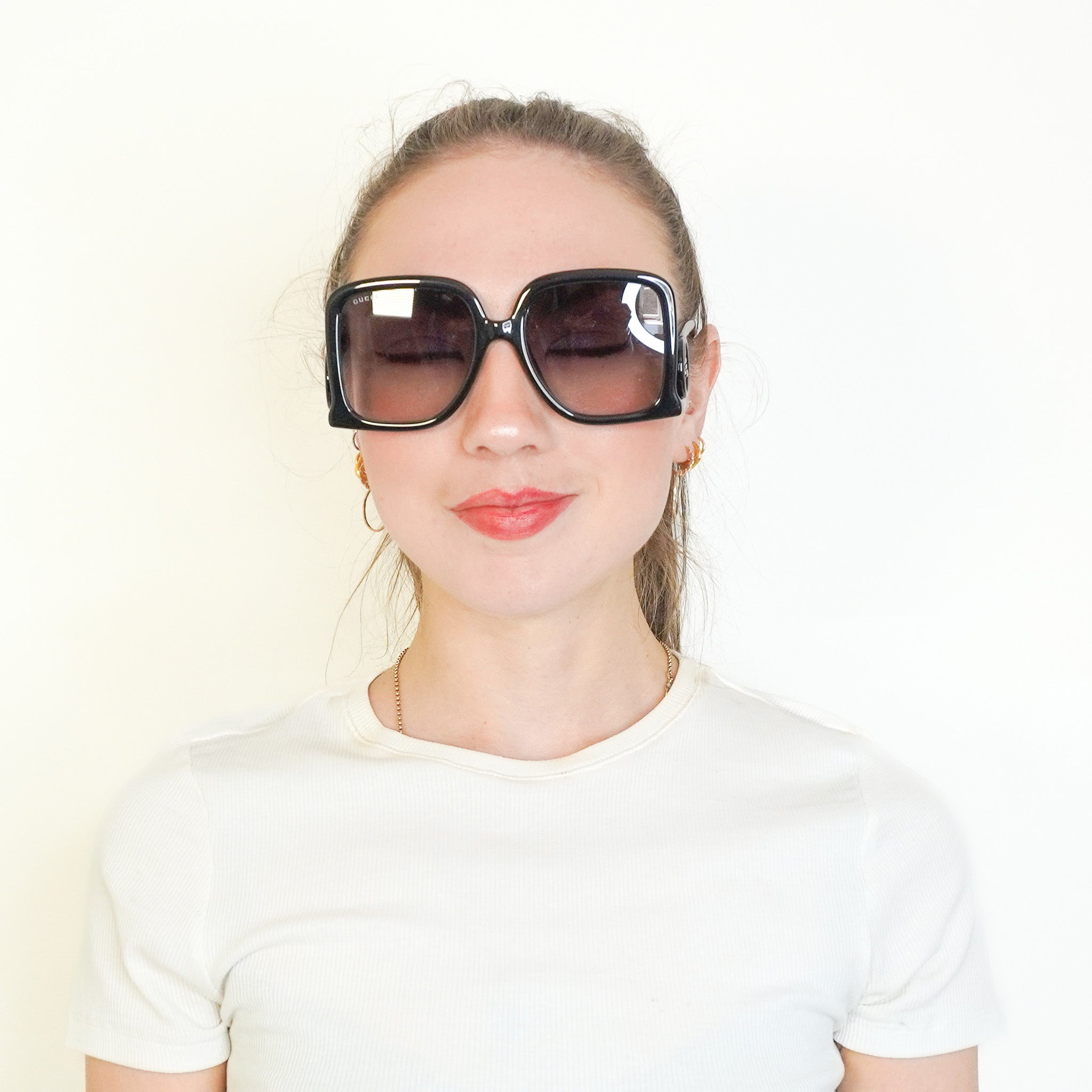 Gucci Oversized Square Sunglasses in Black (RRP £330) | Authentic Preloved FINAL SALE