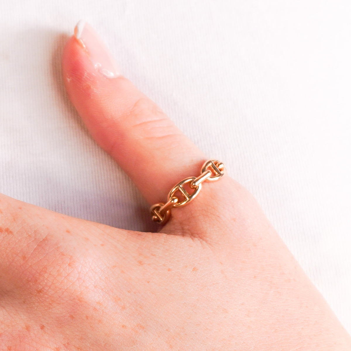 Hermès Chaîne d’Ancre Enchaînée Ring 18ct Rose Gold – Size 59 (RRP £2380) FINAL SALE - Reloved Again