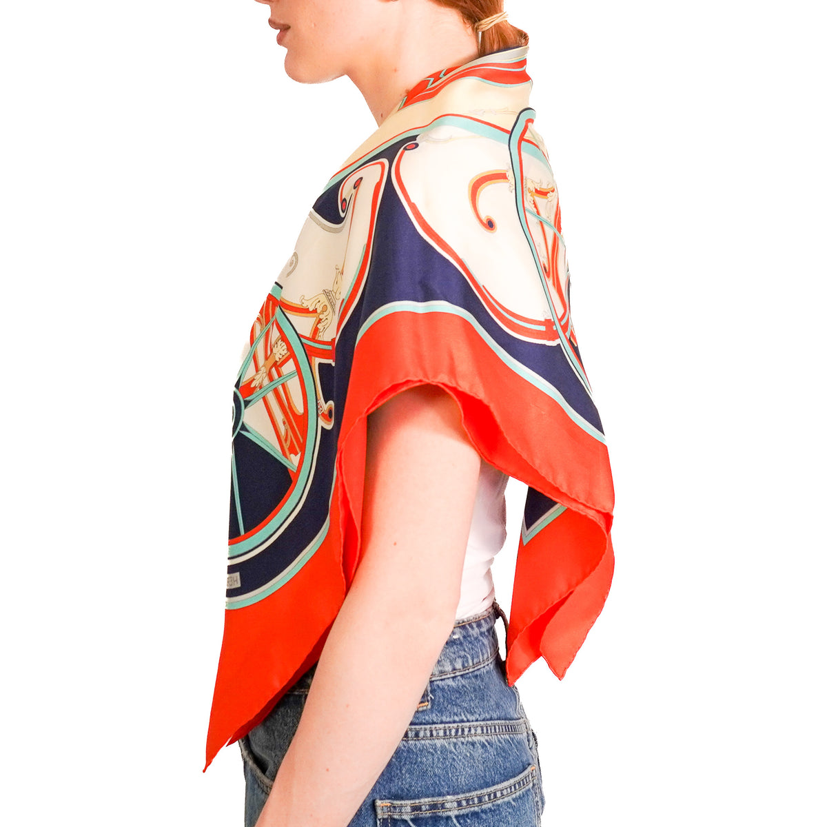 Hermes Washington's Carriage Carré 90 Twill Scarf (RRP £520) | FINAL SALE Authentic Preloved - Reloved Again