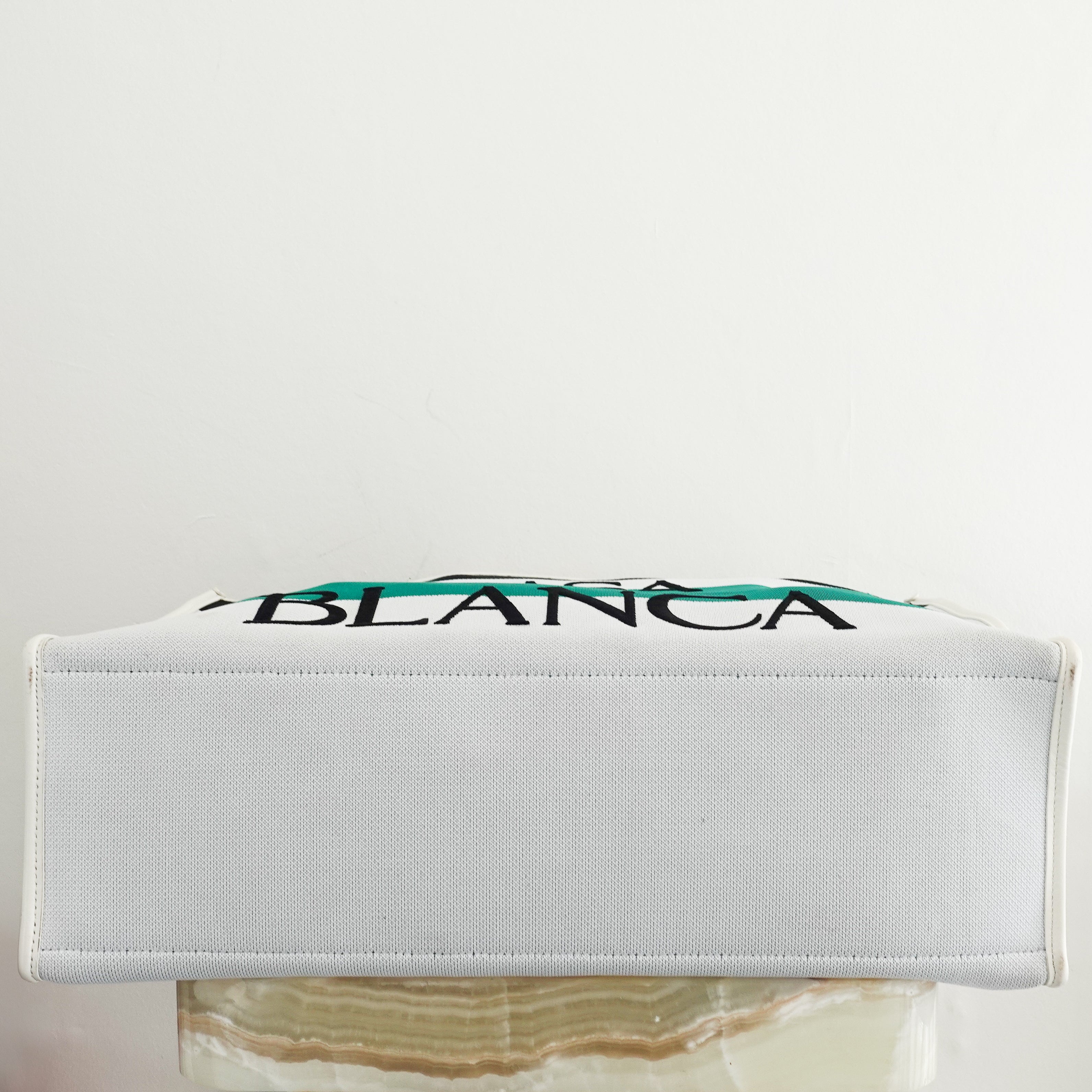 Casa Blanca Paris White, Green & Black Tote Bag RRP £1,200 | Authentic Preloved