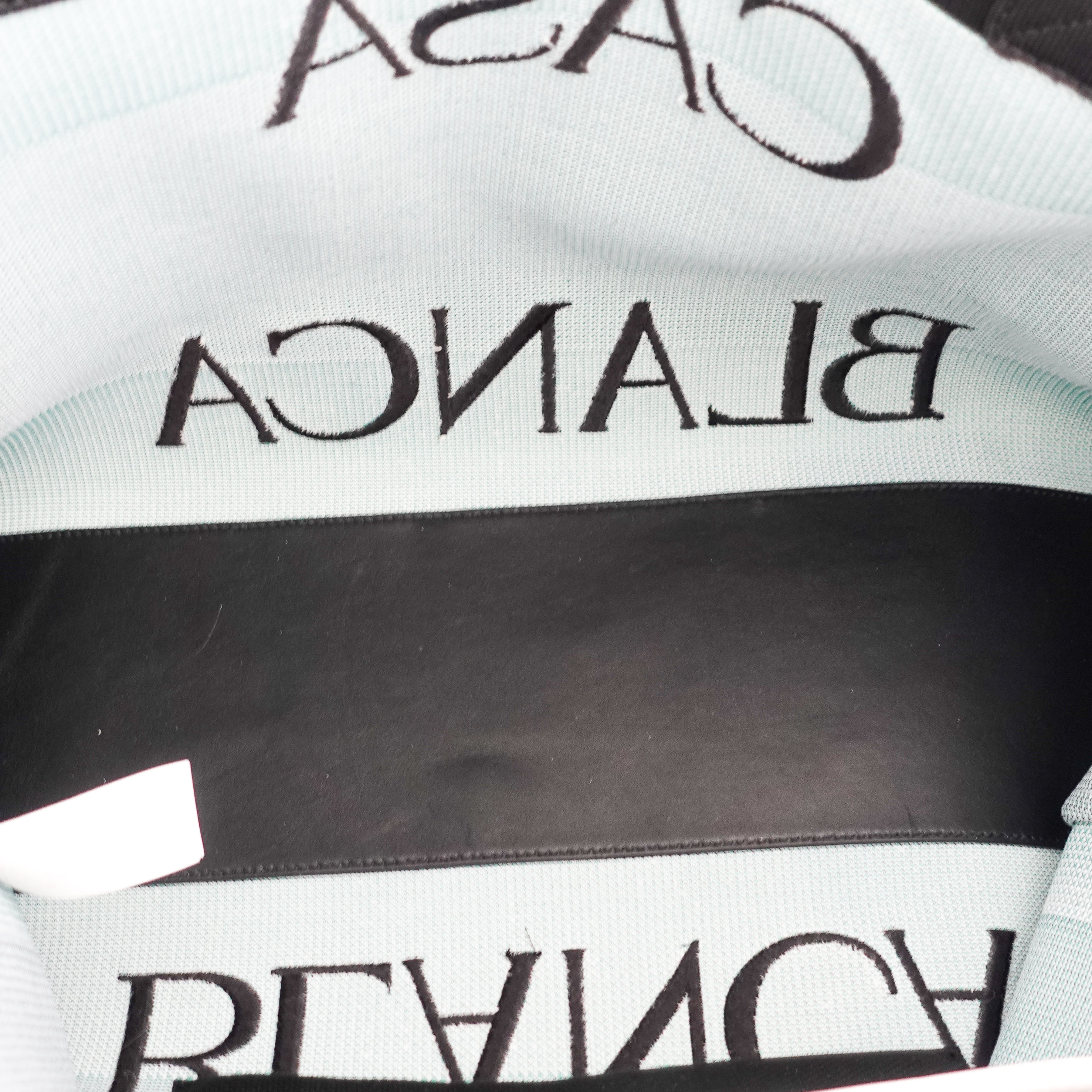 Casa Blanca Paris White, Green & Black Tote Bag RRP £1,200 | Authentic Preloved