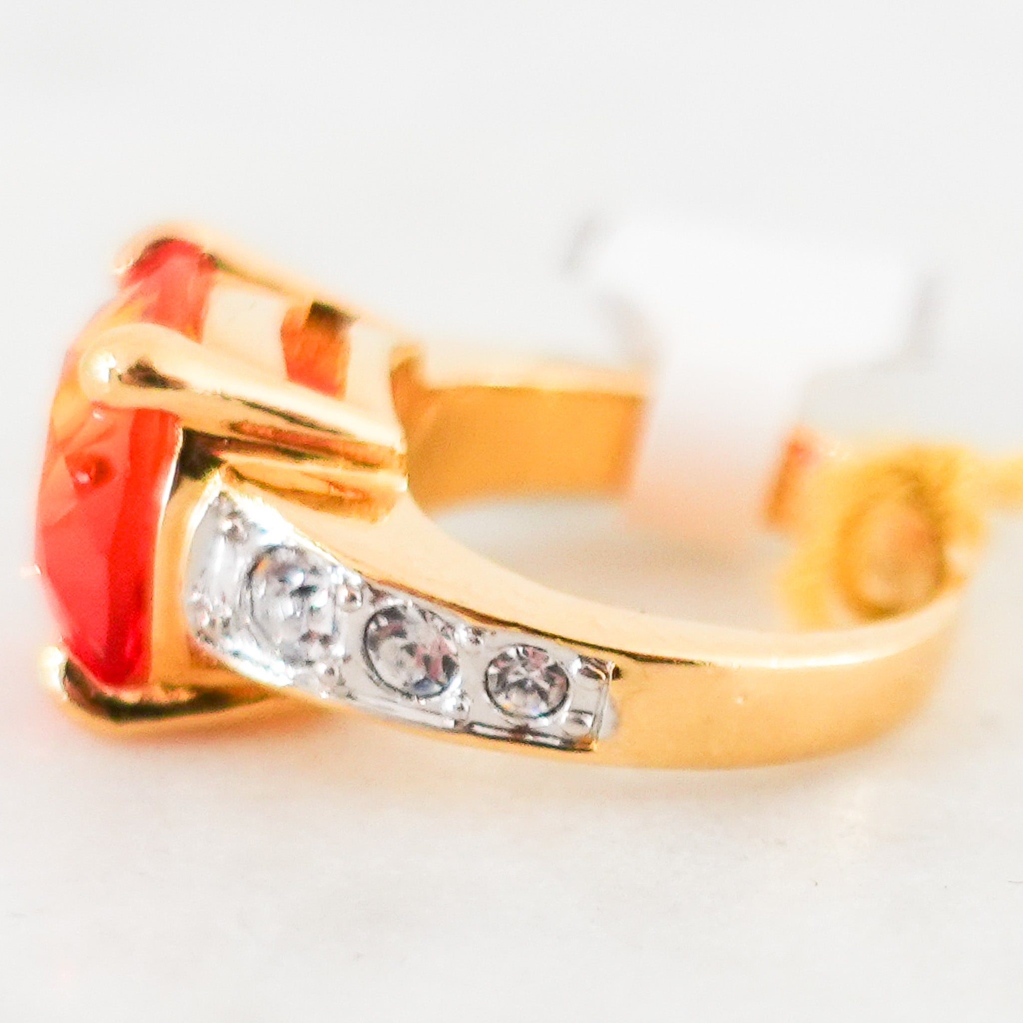 NEW vintage Orange gold costume ring - no returns | Authentic Preloved - Reloved Again