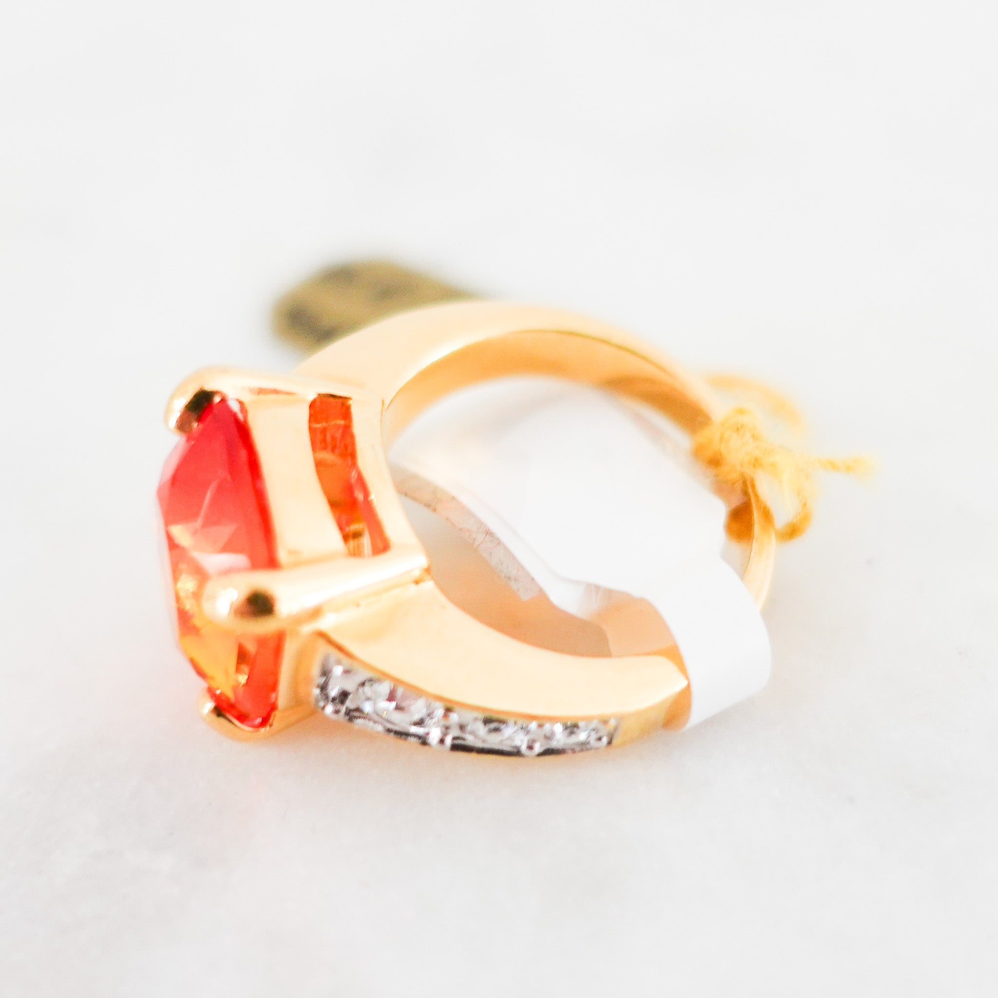 NEW vintage Orange gold costume ring - no returns | Authentic Preloved - Reloved Again