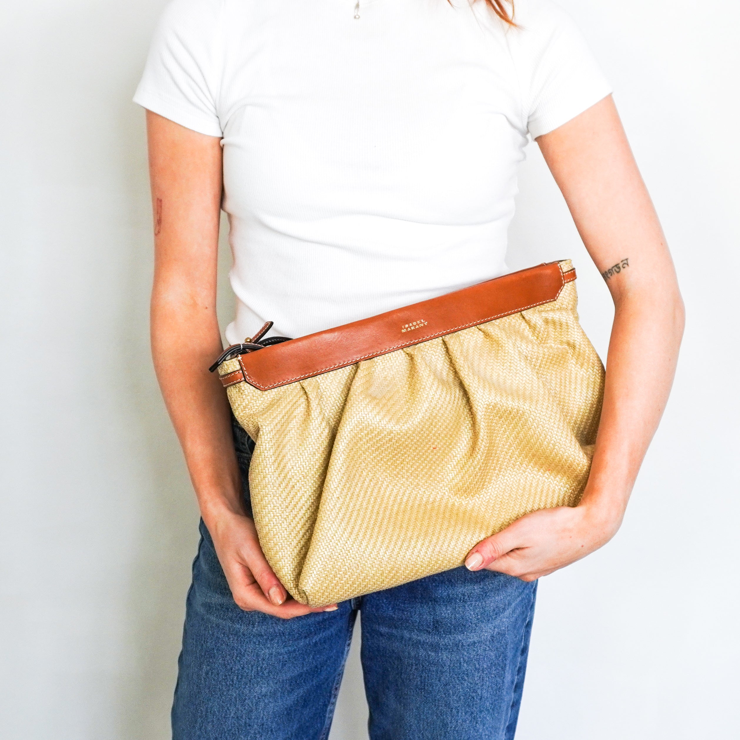 NEW Isabel Marant Raffia Clutch RRP £495 | Authentic Preloved