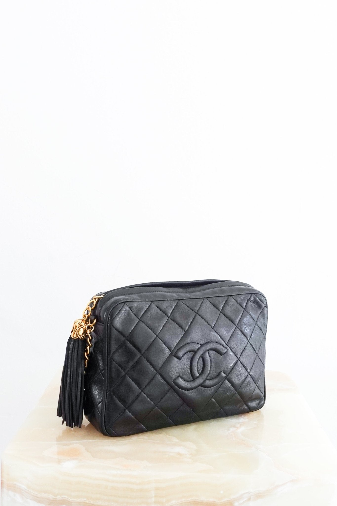 Chanel Karl Lagerfeld era Black Lambskin Camera Bag RRP £5,000 | Authentic Preloved - Reloved Again
