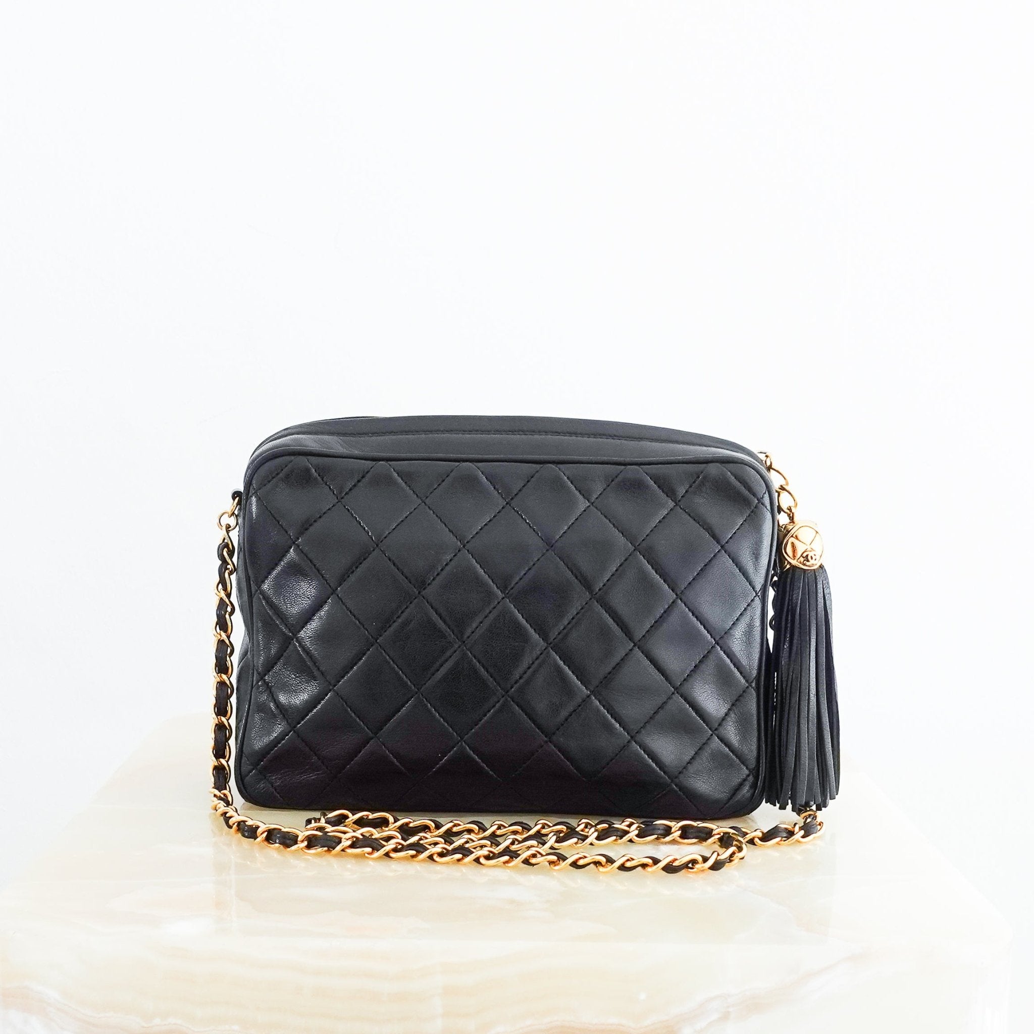 Chanel Karl Lagerfeld era Black Lambskin Camera Bag RRP £5,000 | Authentic Preloved - Reloved Again