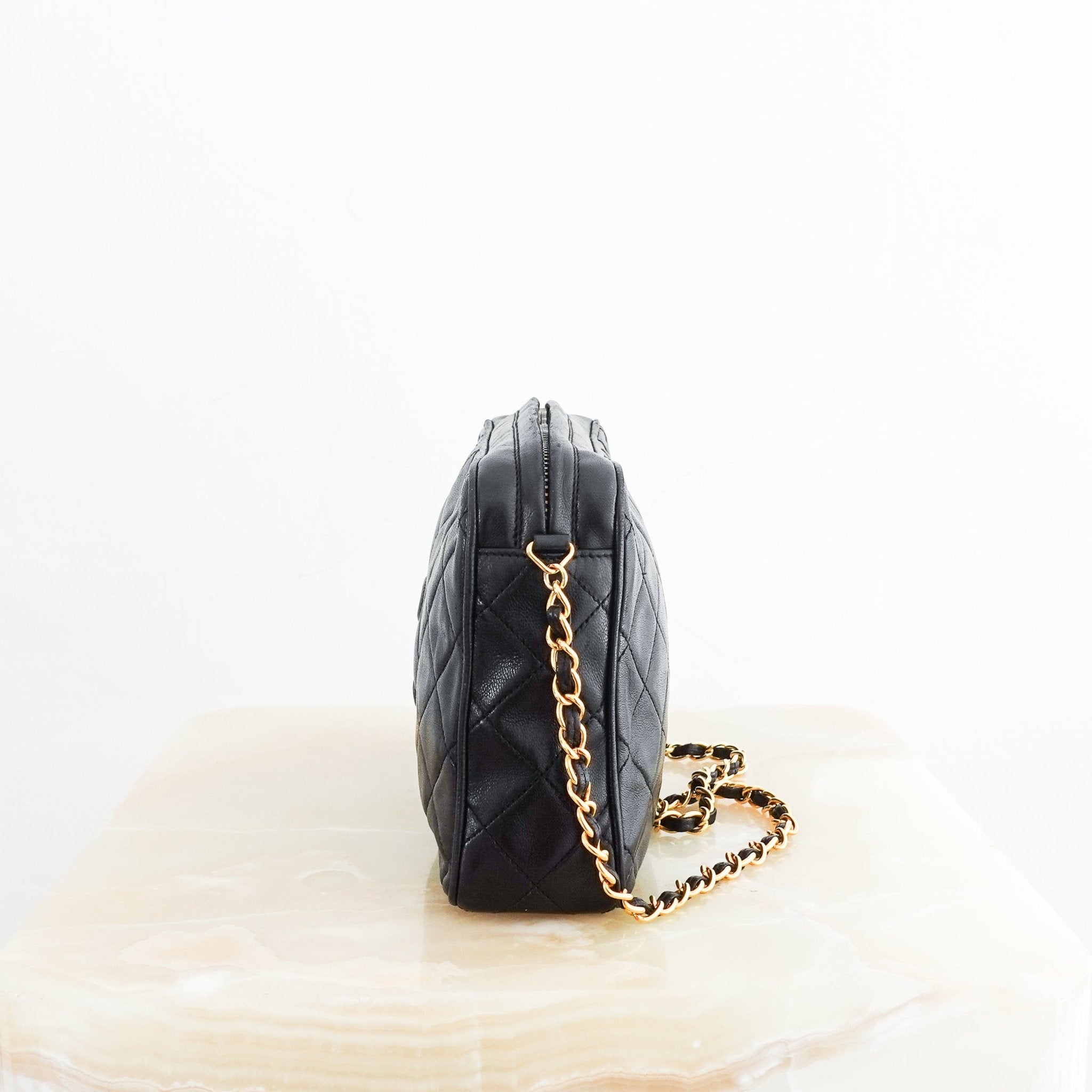 Chanel Karl Lagerfeld era Black Lambskin Camera Bag RRP £5,000 | Authentic Preloved - Reloved Again