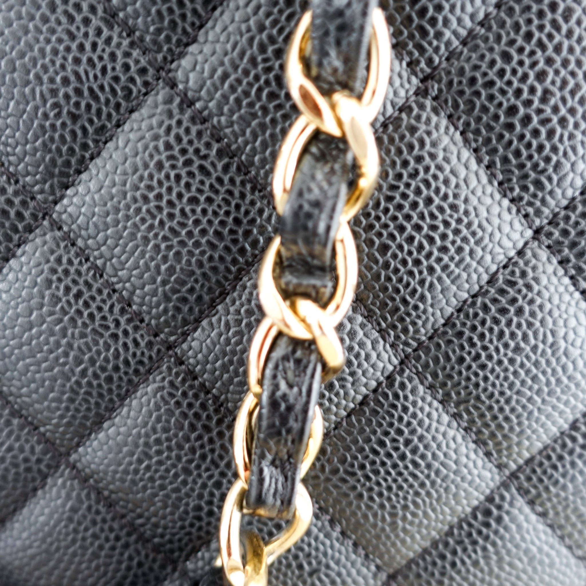 Chanel Black Quilted Caviar Timeless Grand Shopping Tote with Gold Hardware RRP £5K | Authentic Preloved - Reloved Again