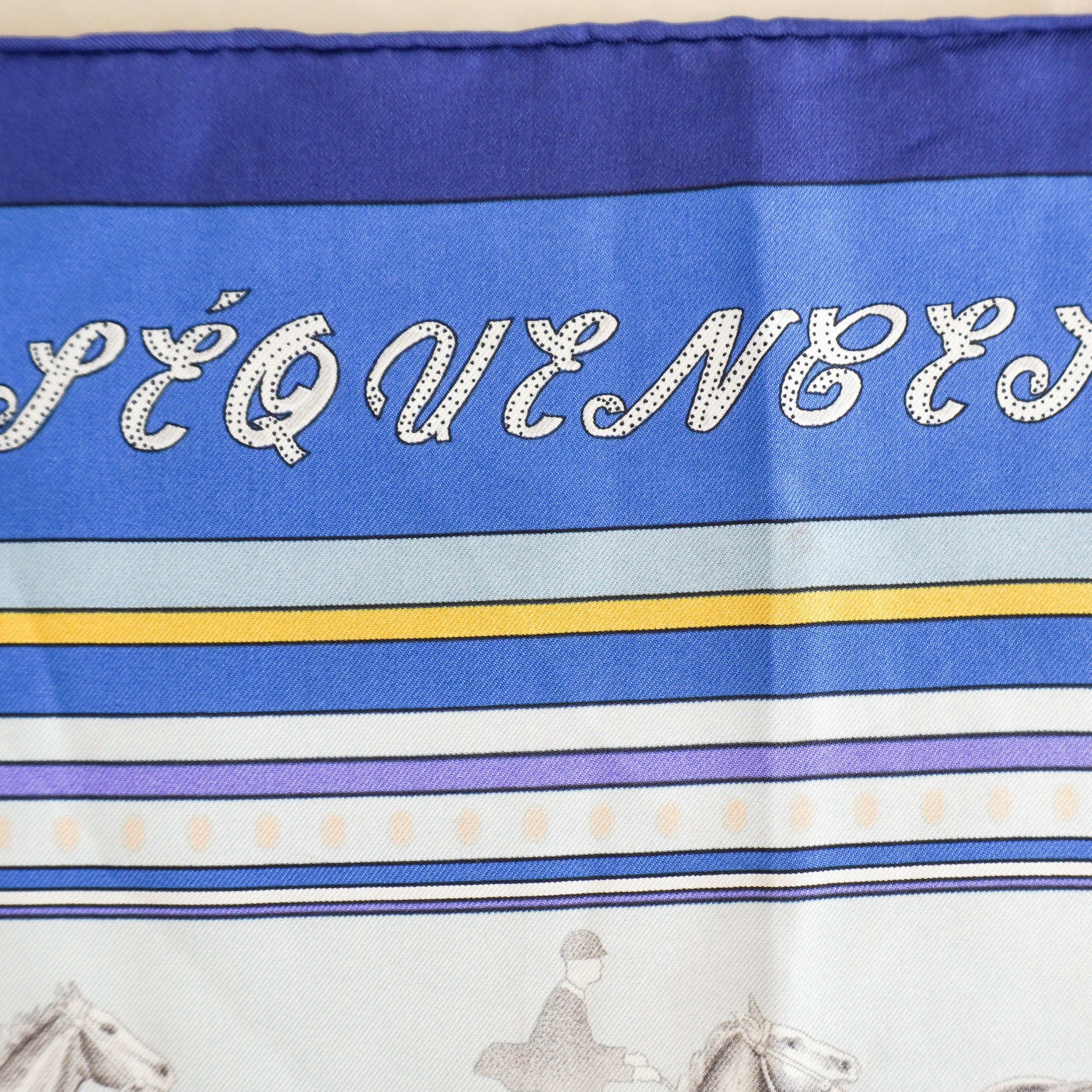 Hermès Blue Séquences Carré 90 Twill Scarf (RRP £415) | Authentic Preloved FINAL SALE (Copy)