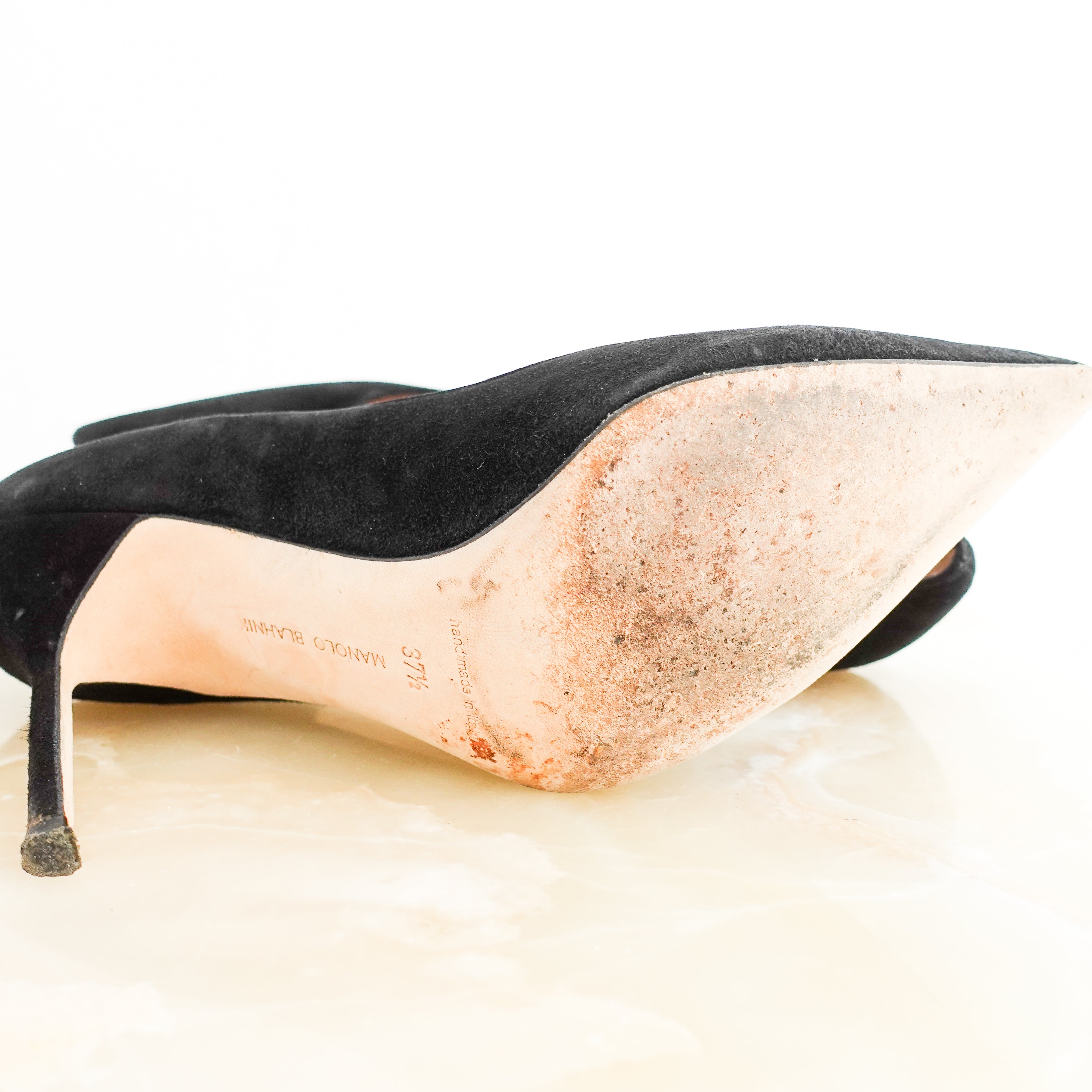 Manolo Blahnik BB 105 Black Suede Pump Heels RRP £650 | Authentic Preloved