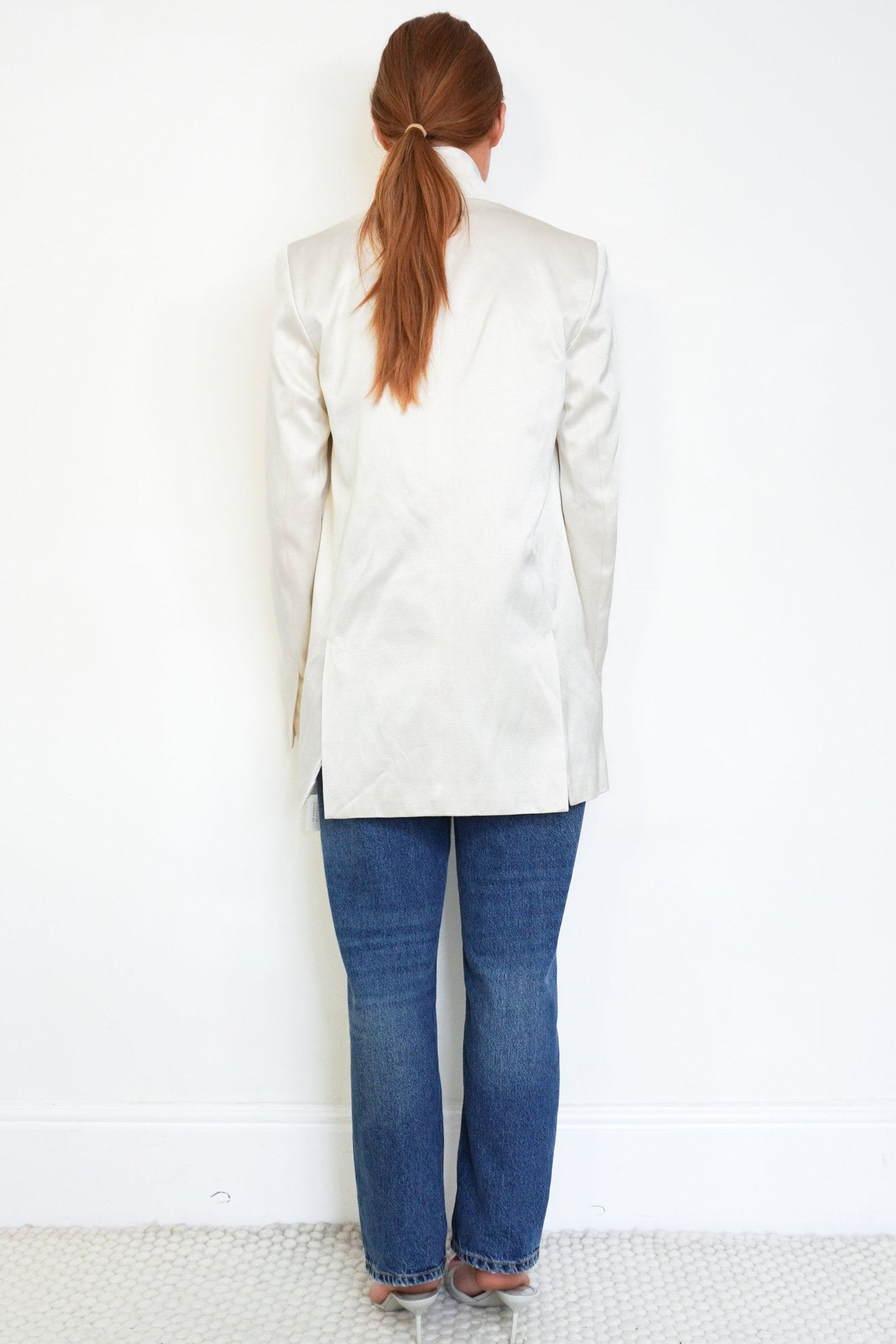 Haider Ackermann Cream Satin Evening Jacket (RRP £1890) | Authentic Preloved - Reloved Again