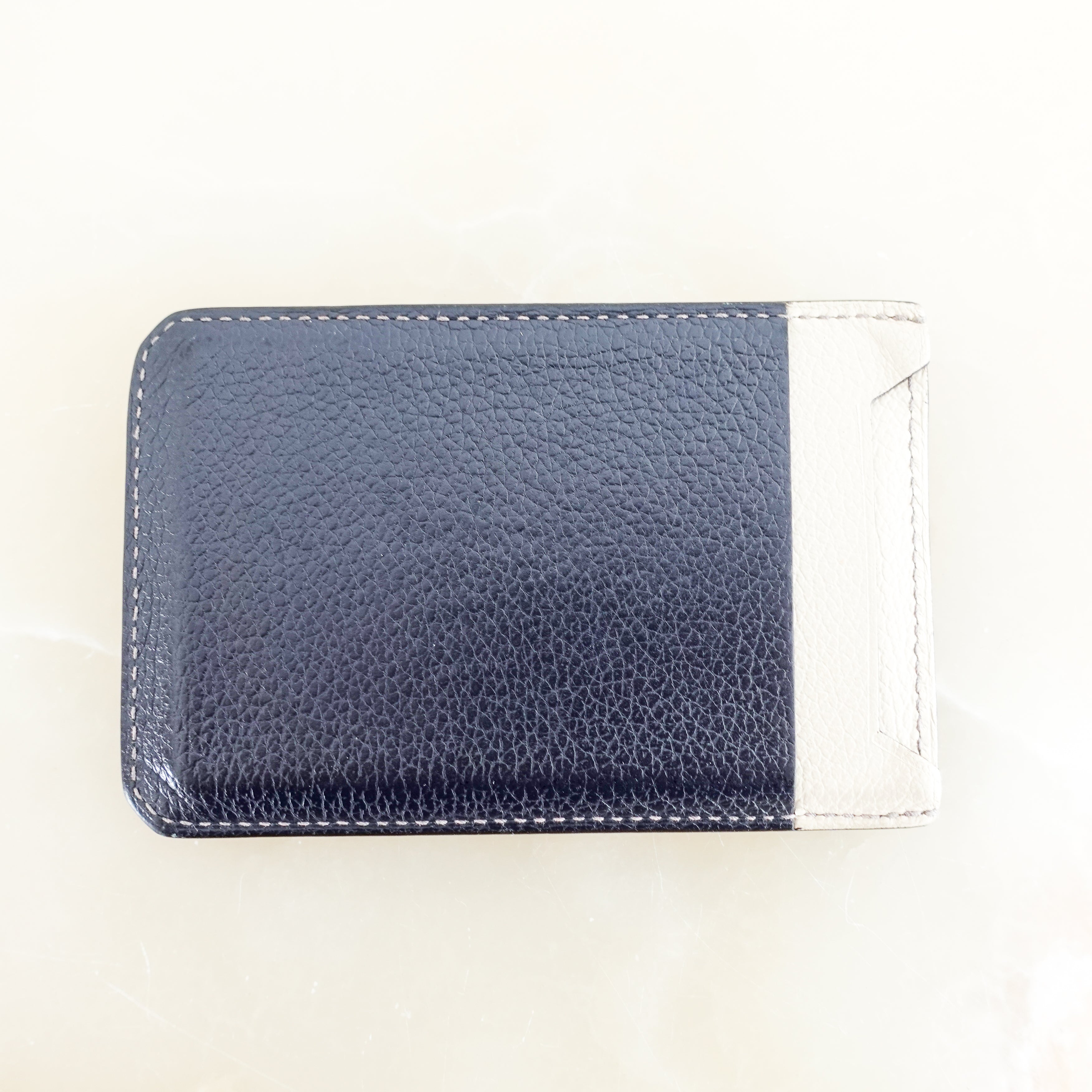 Hermès Paris Two Tone Grey & Blue Card Holder RRP £295 | Authentic Preloved