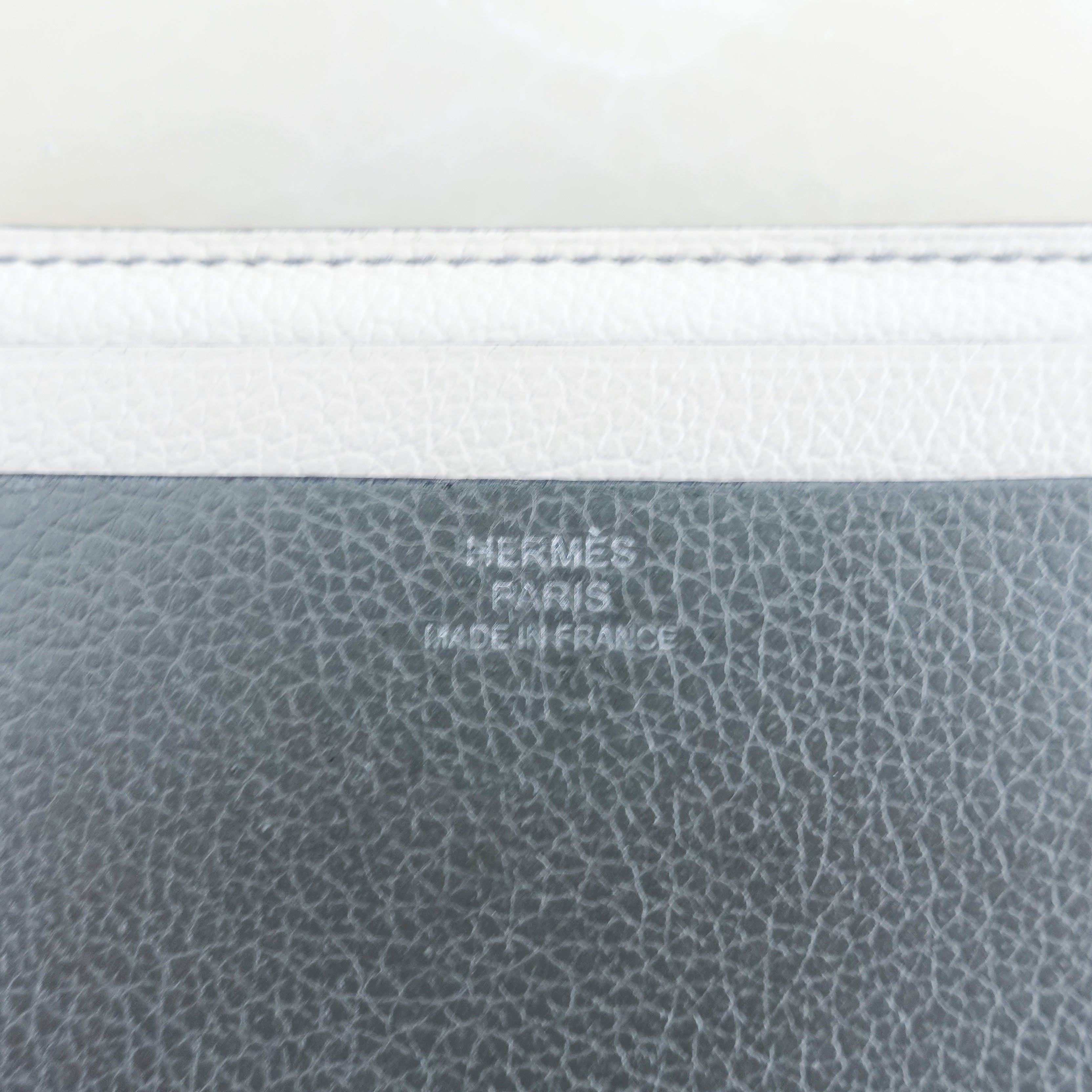 Hermès Paris Two Tone Grey & Blue Card Holder RRP £295 | Authentic Preloved