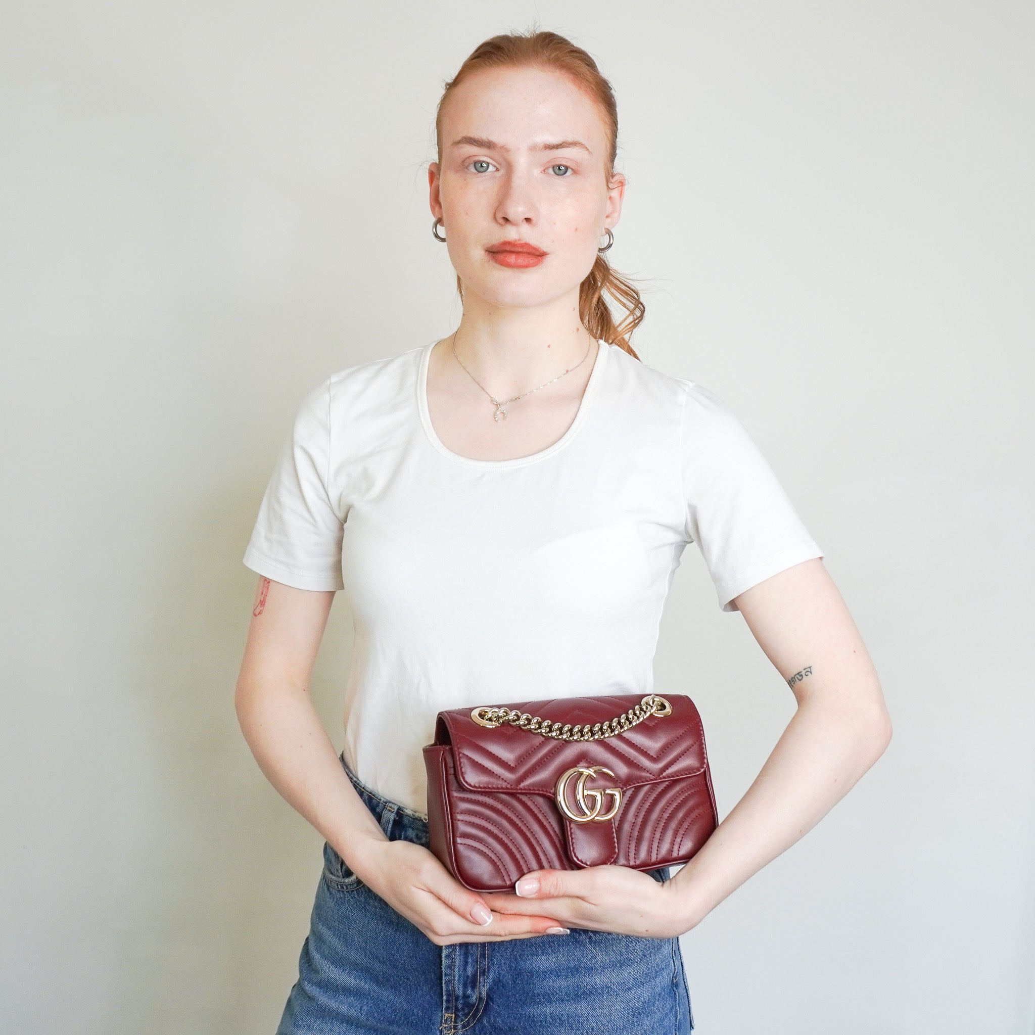 Gucci GG Marmont Small Bag in Rosso Ancora RRP £1890 | Authentic Preloved - Reloved Again