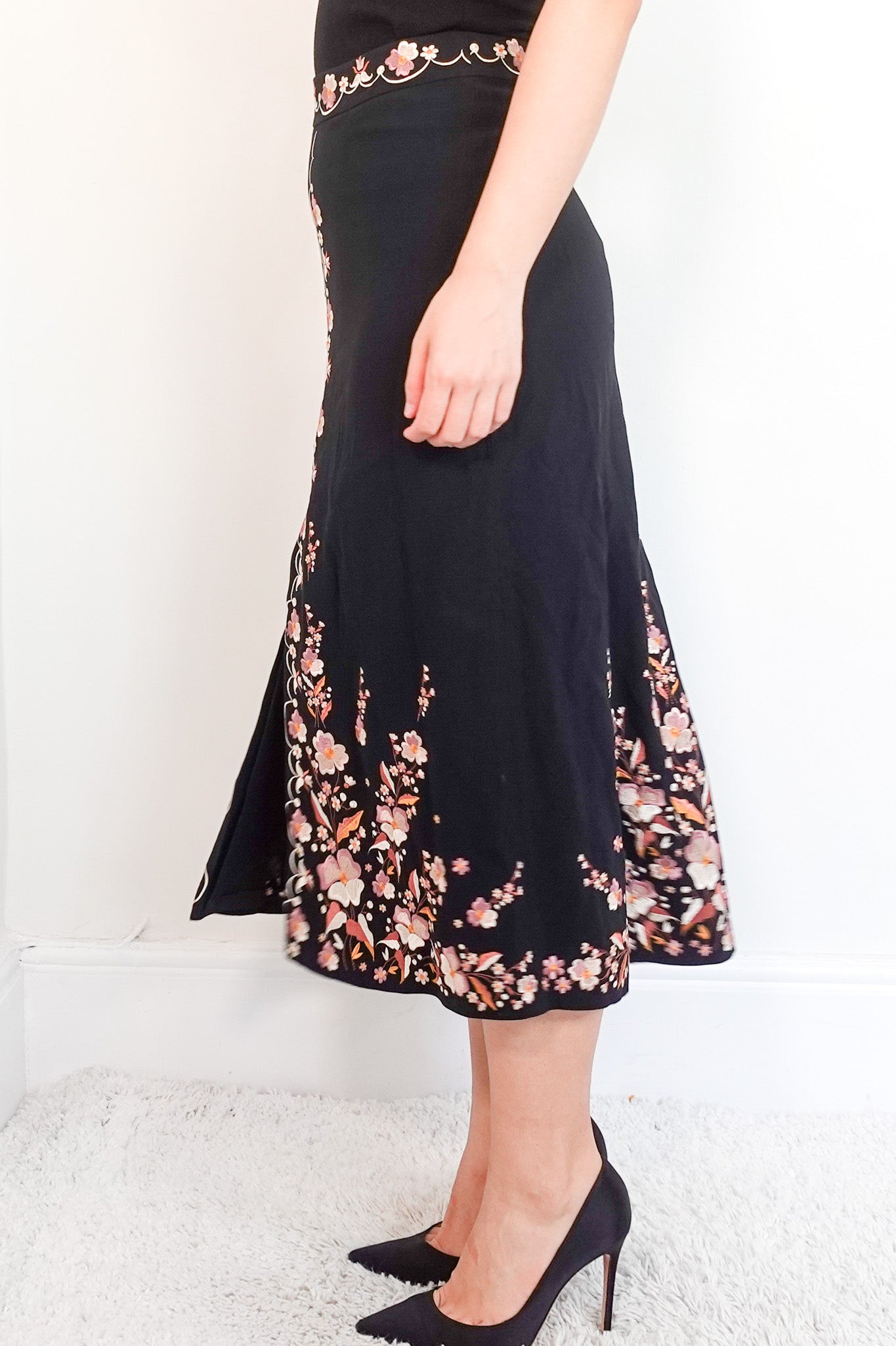Vilshenko Silk Floral Skirt RRP £550 | Preloved Authentic