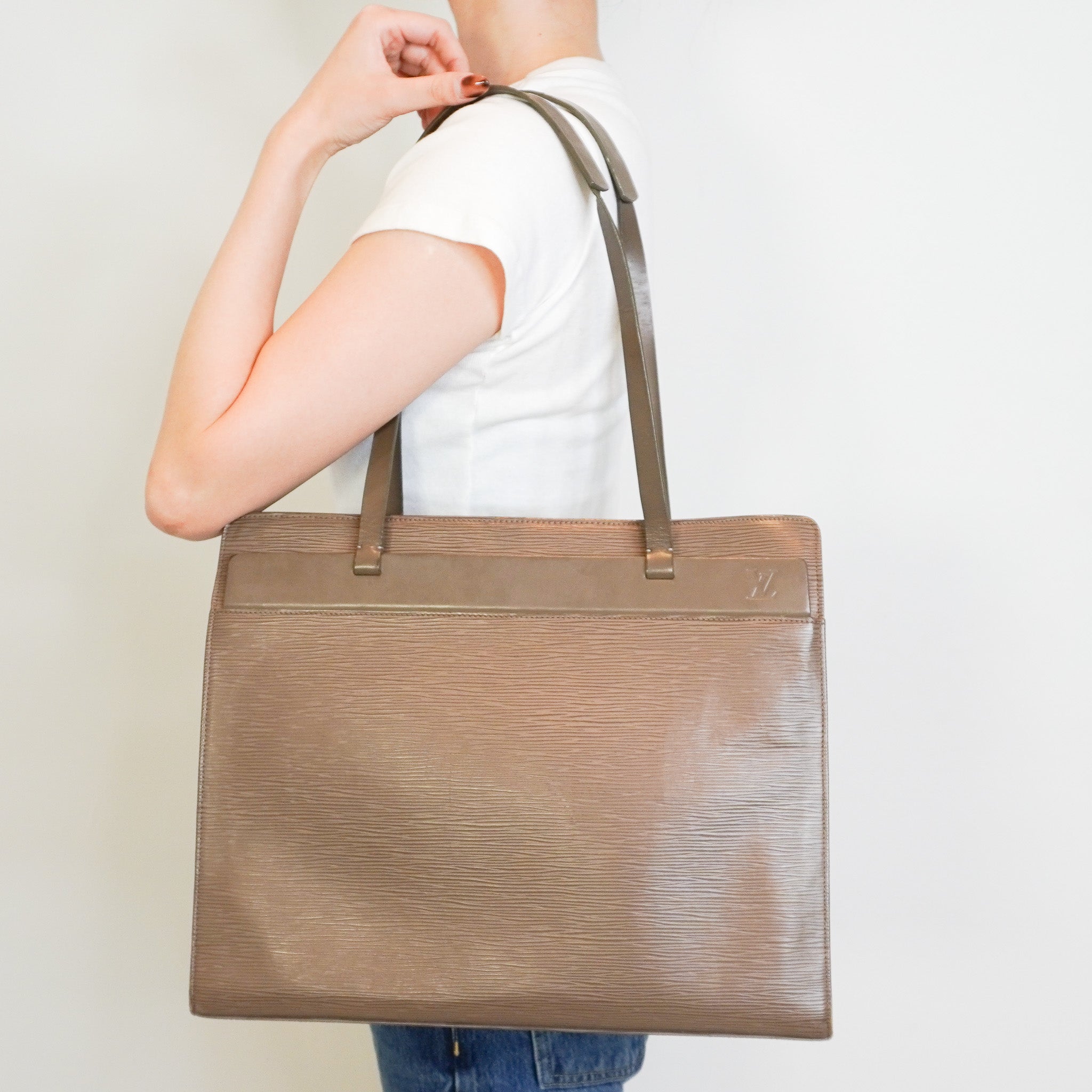 Louis Vuitton Taupe Epi Croisette GM Tote RRP £2.8k| Authentic Preloved