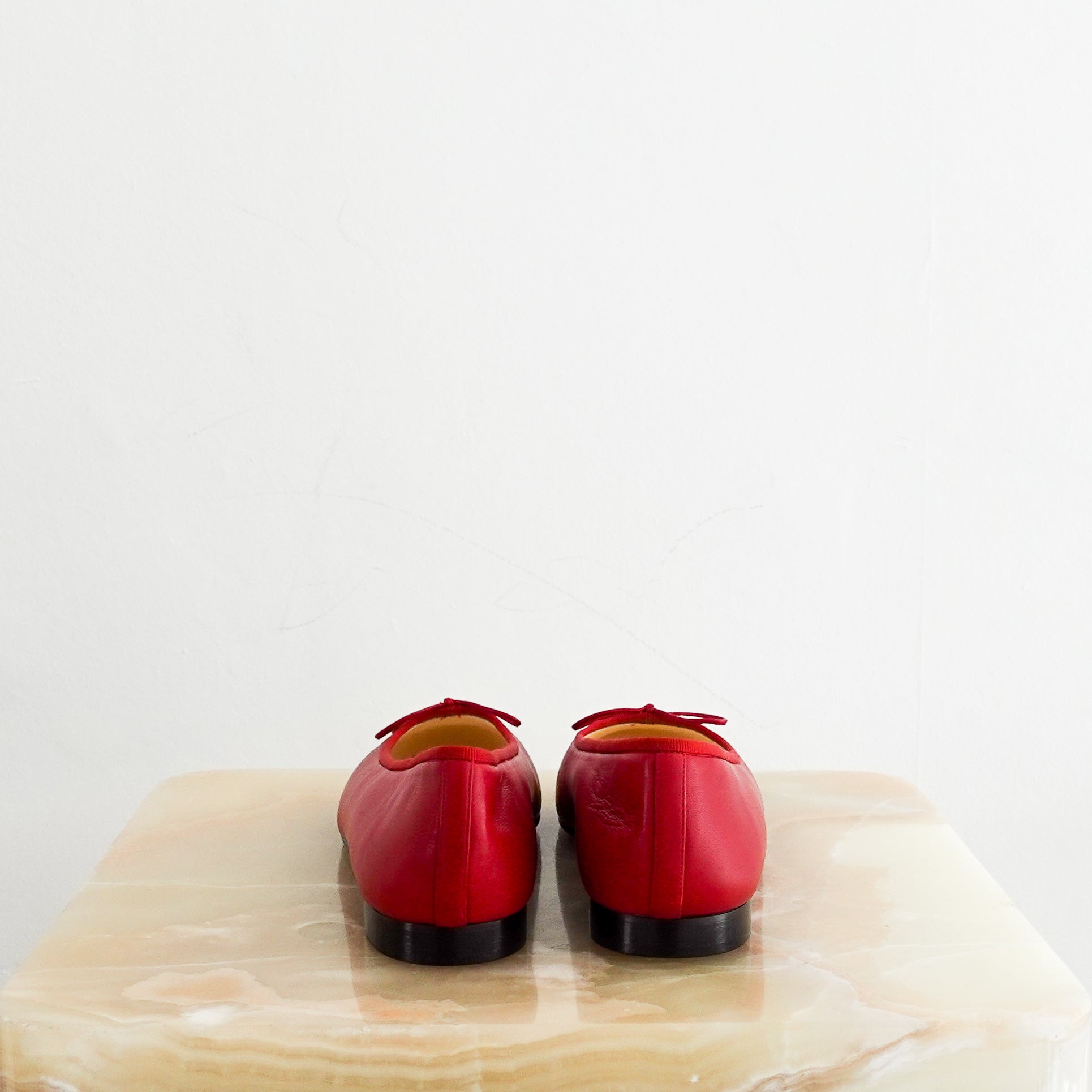 NEW Chanel SOLD OUT Red and Black CC Ballet Flats with Bows RRP £1k | Authentic Preloved
