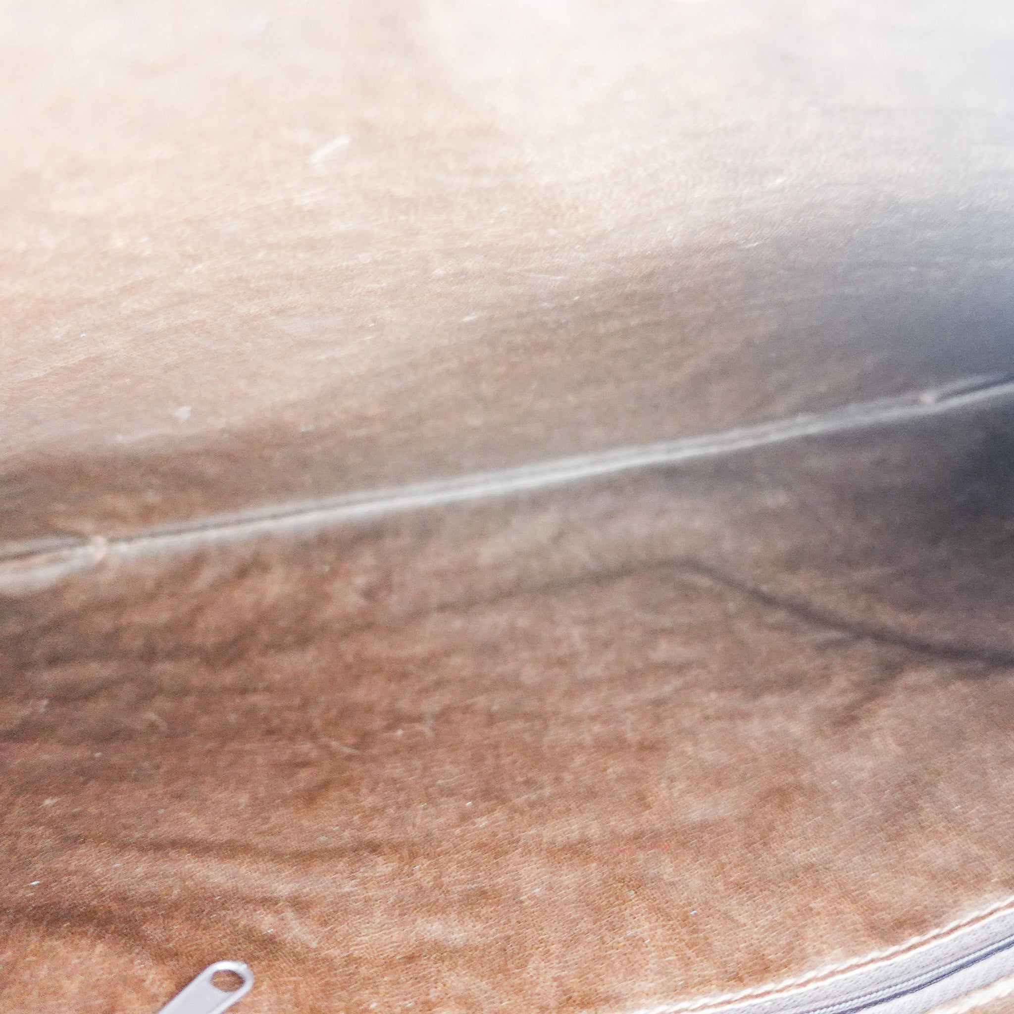 Brown leather vintage clutch bag