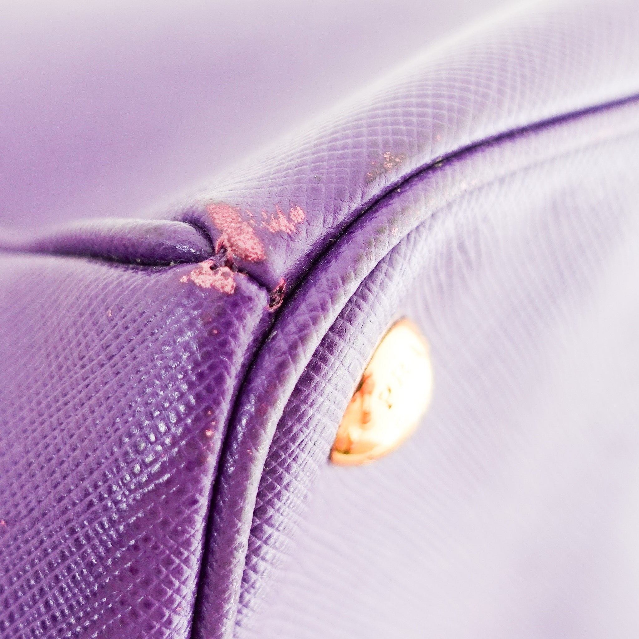 Prada Galleria Double Flap Tote Purple Saffiano RRP £3.5k | Authentic Preloved
