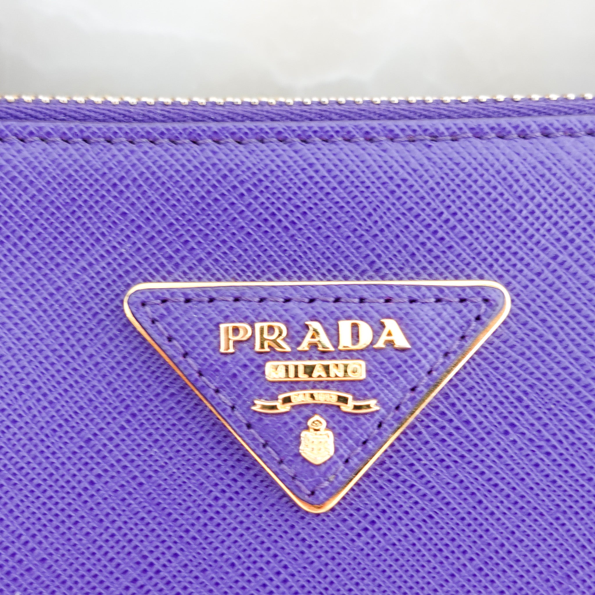 Prada Galleria Double Flap Tote Purple Saffiano RRP £3.5k | Authentic Preloved