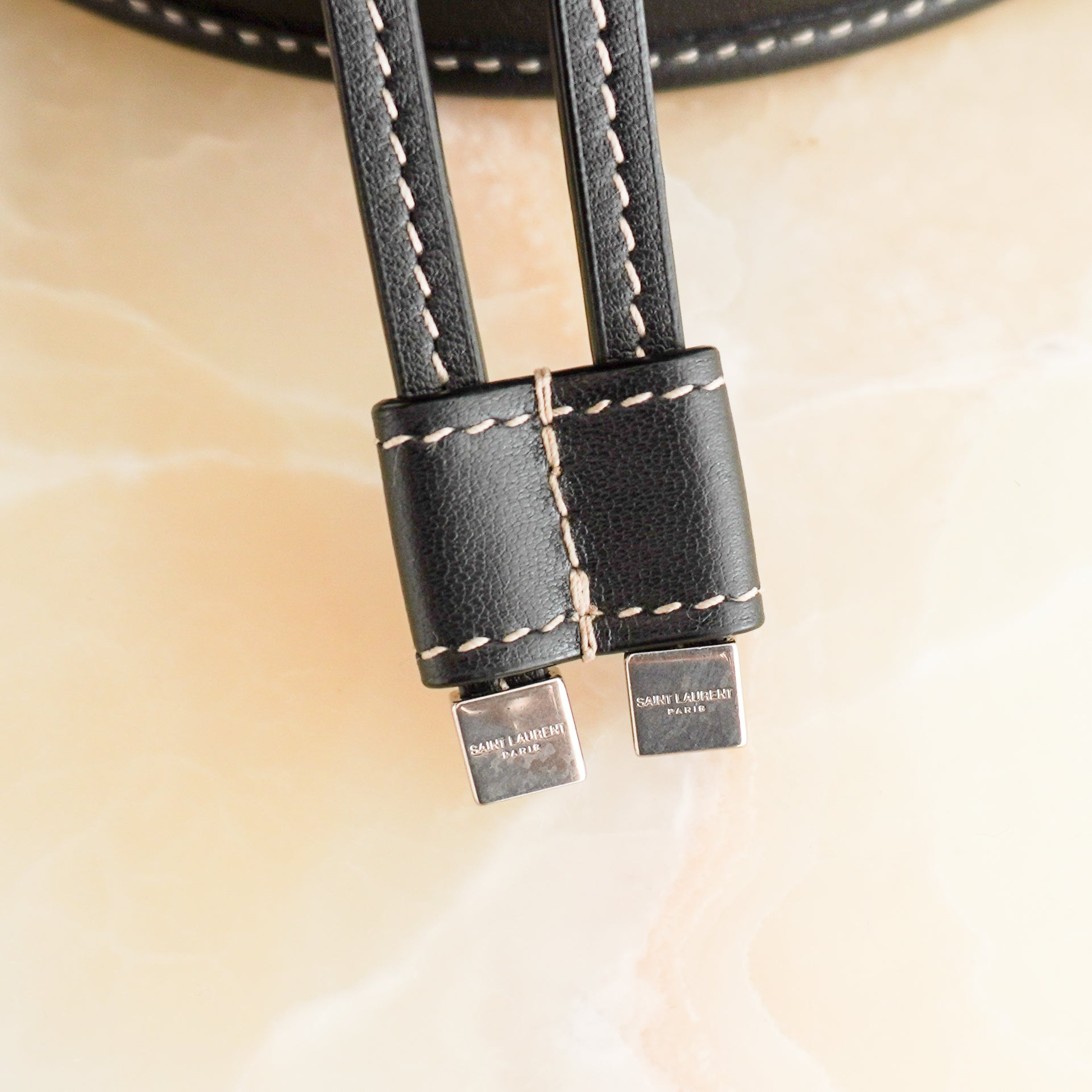 Saint Laurent Bahia Small Embellished Leather Bucket Bag in Black (RRP £2100) | Authentic Preloved