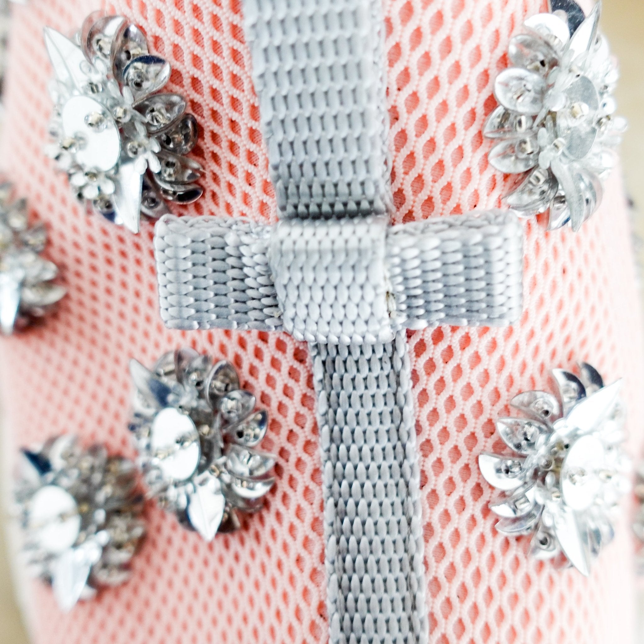 Dior Pink Embellished Swarovski Trainers with Grey Bows RRP £700 | Authentic Preloved - Reloved Again