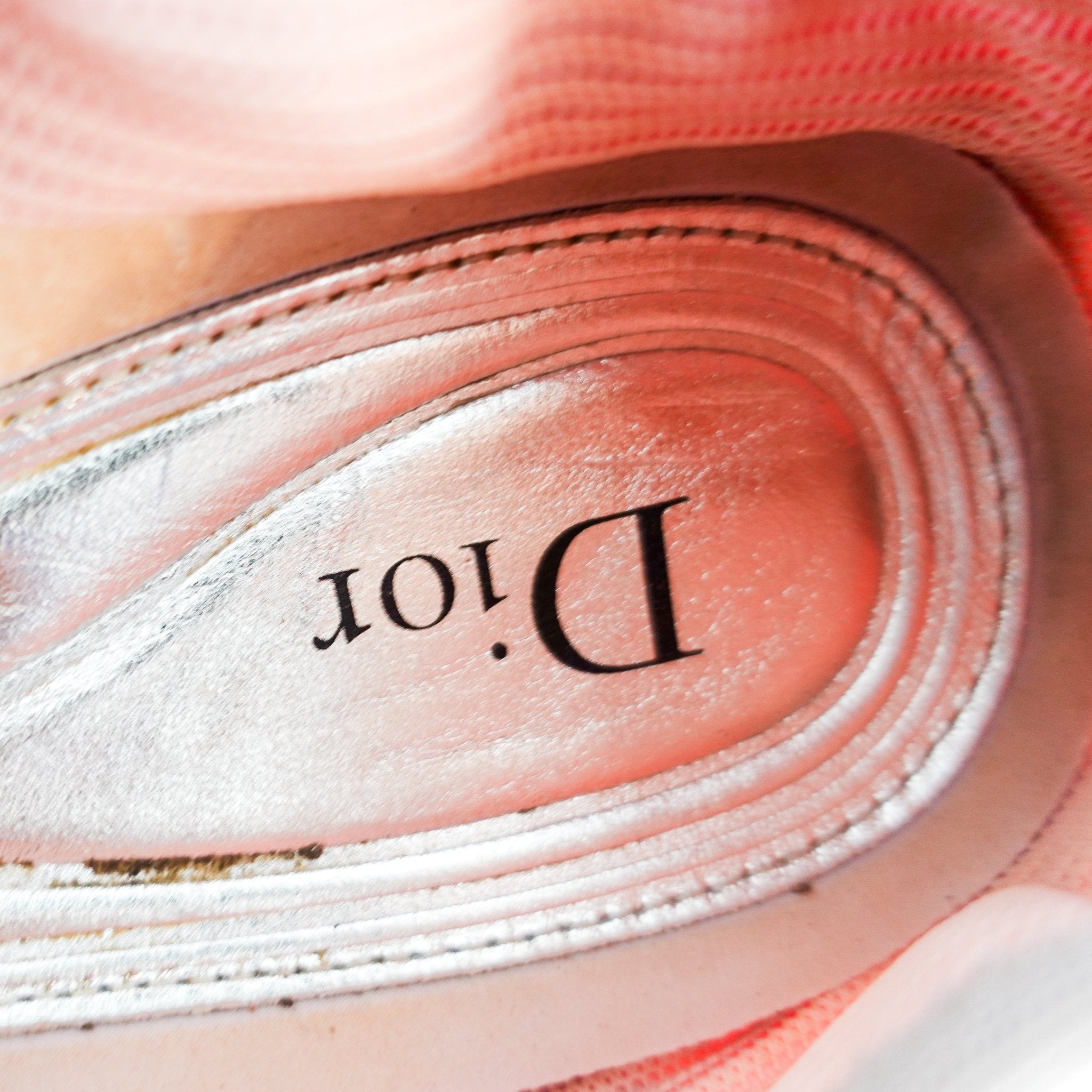 Dior Pink Embellished Swarovski Trainers with Grey Bows RRP £700 | Authentic Preloved - Reloved Again