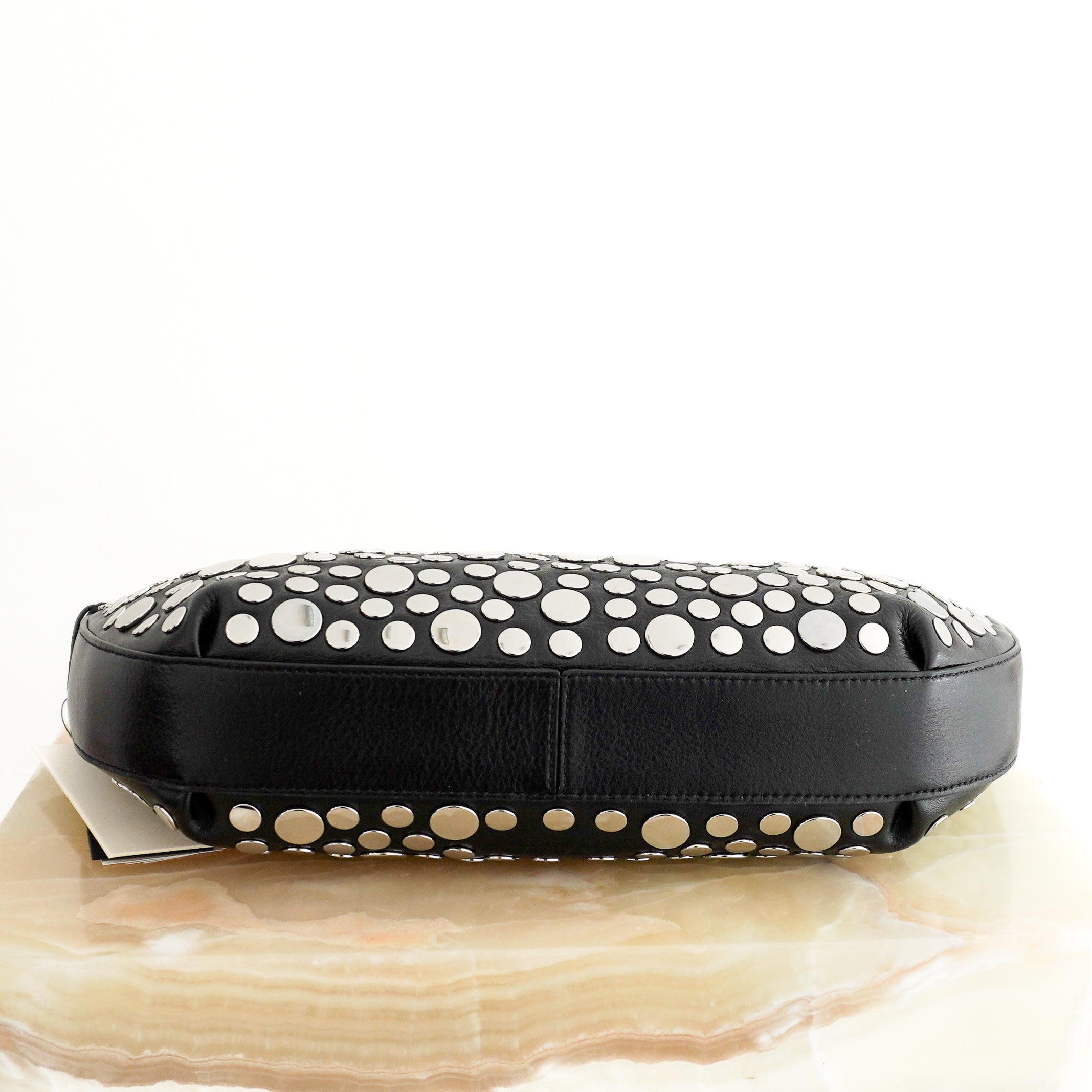 NEW STAUD Black Rivet Demy Shoulder Bag (RRP £475) | Authentic Preloved