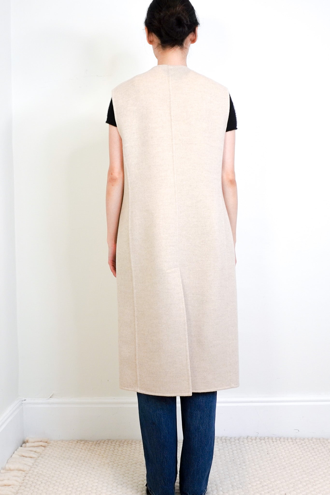 NEW Hermes Beige Long Droit Cashmere Gilet RRP £4K | Authentic Preloved - Reloved Again