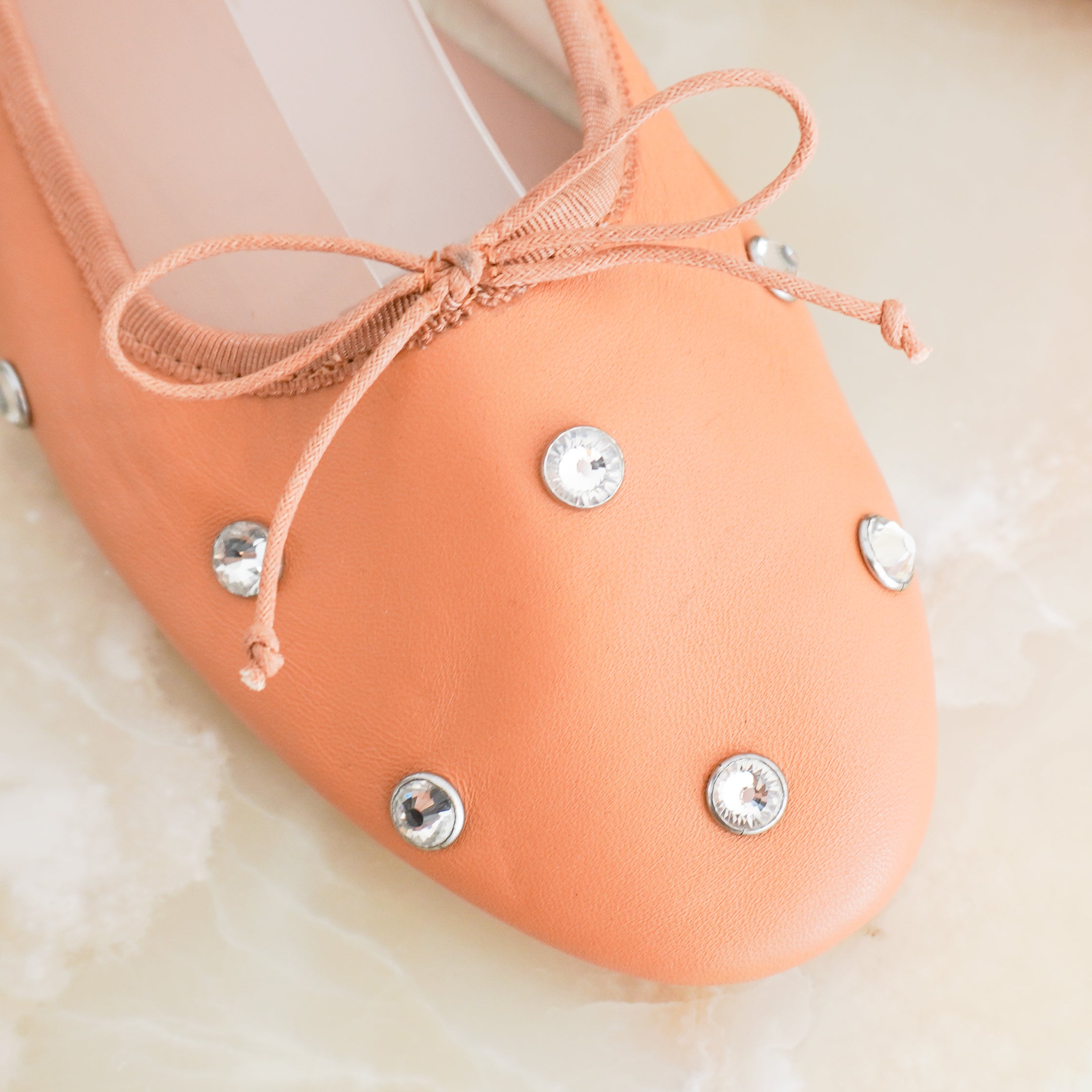 Loeffler Randall Leonie Ballet Flats in Nude Leather (RRP £350) | Authentic Preloved