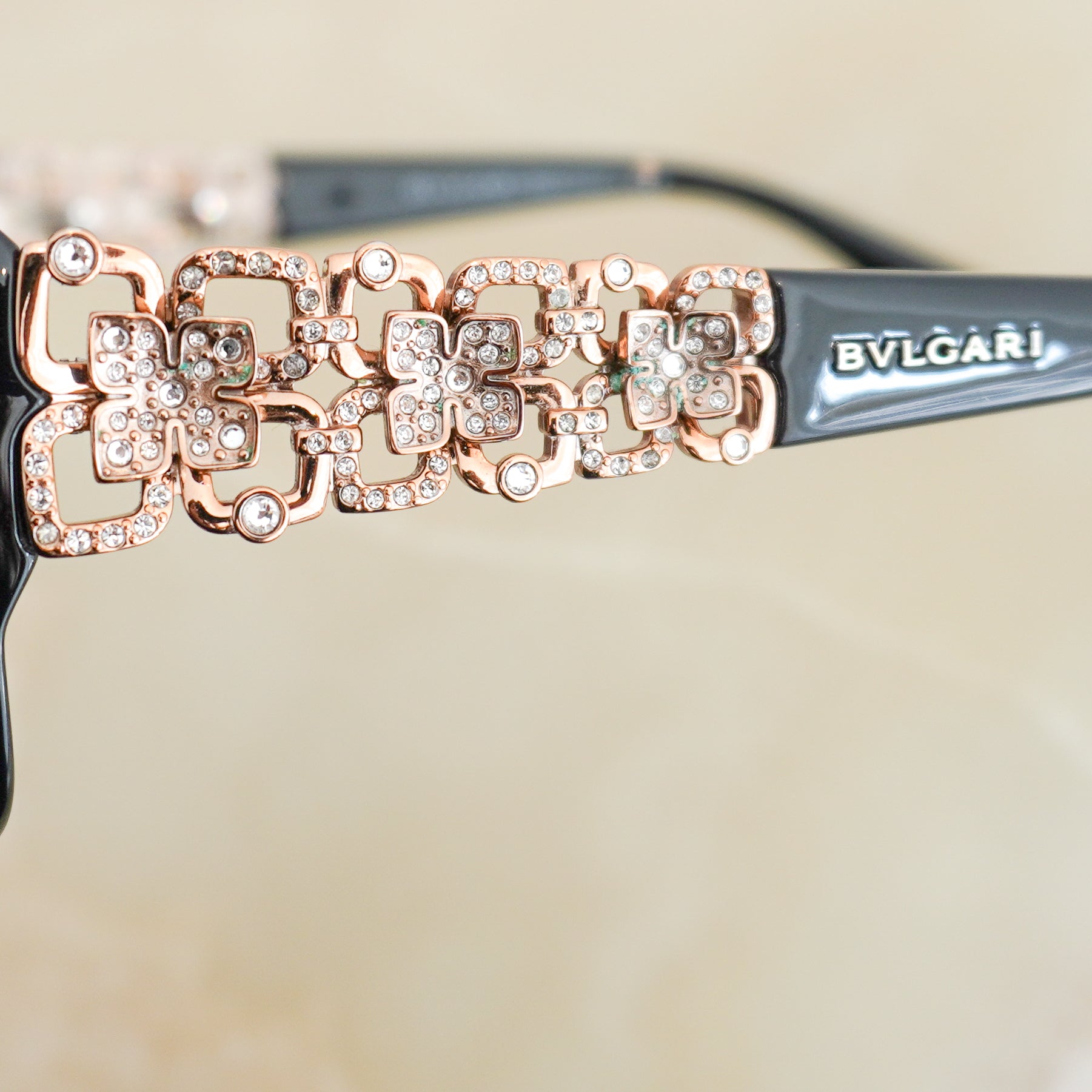 Bvlgari Black Giardini Italiani Embellished Sunglasses BV8167B (RRP £331) | Authentic Preloved FINAL SALE