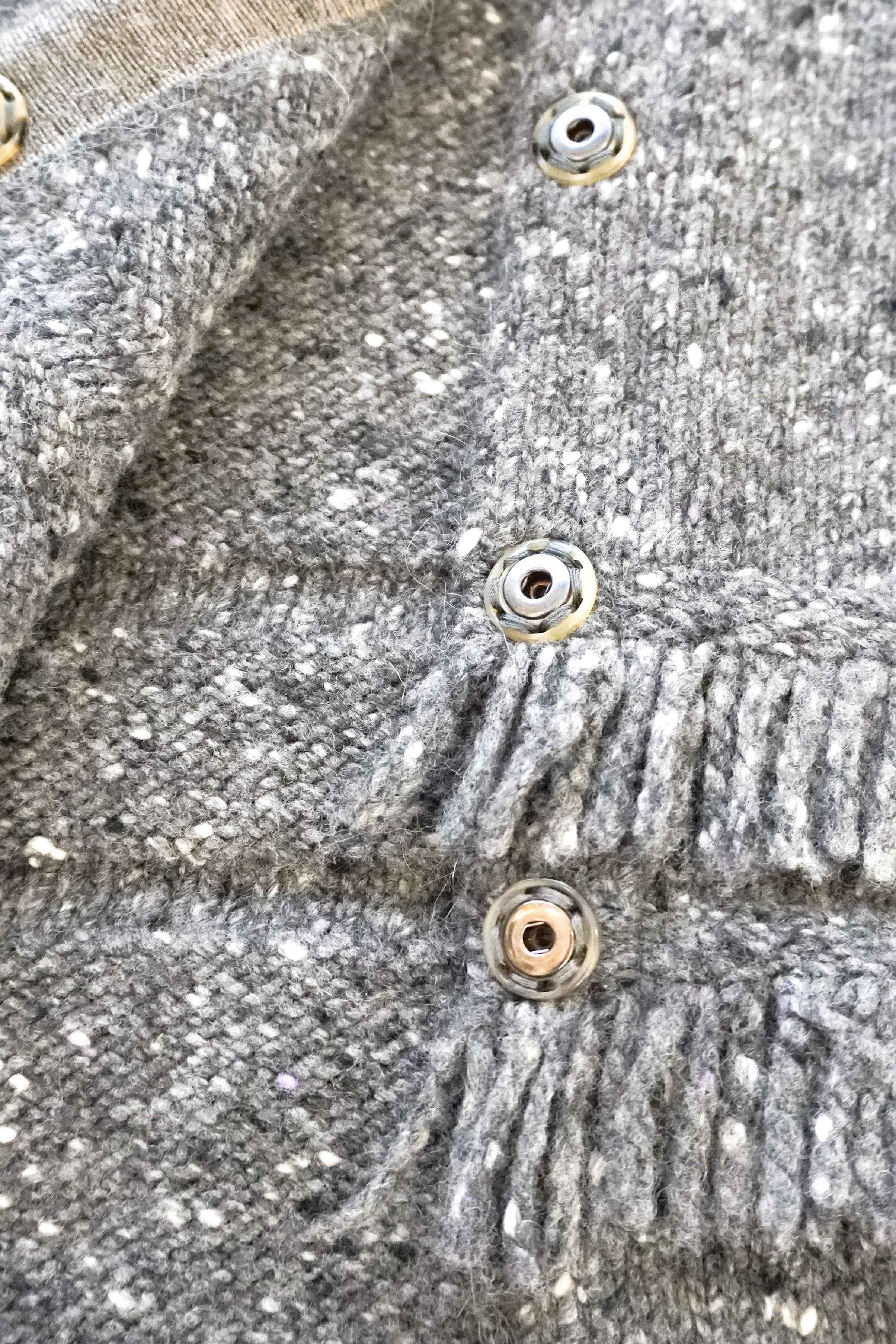 Bruno Manetti Grey Knitted Fringe Blazer RRP £550 | Authentic Preloved