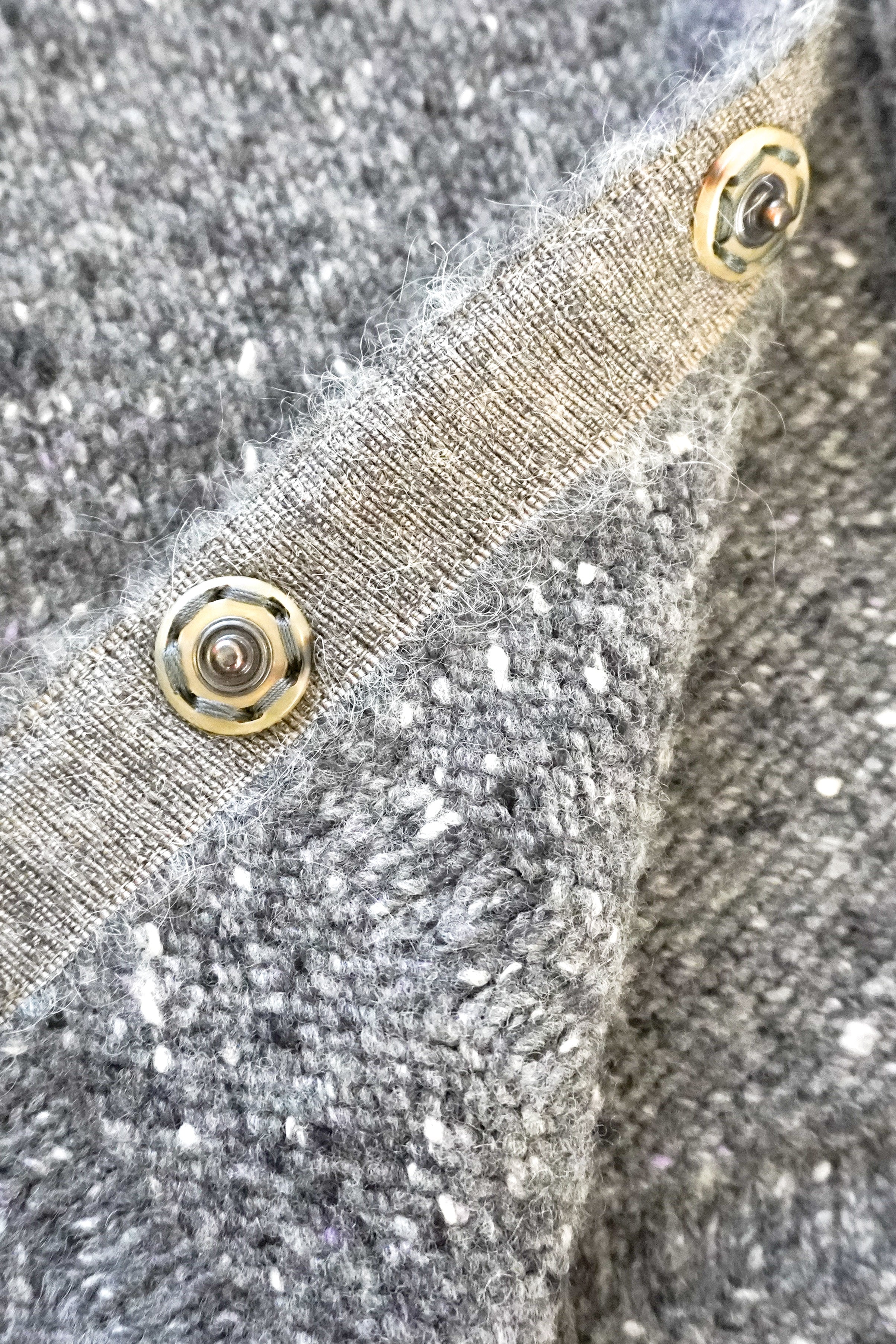 Bruno Manetti Grey Knitted Fringe Blazer RRP £550 | Authentic Preloved