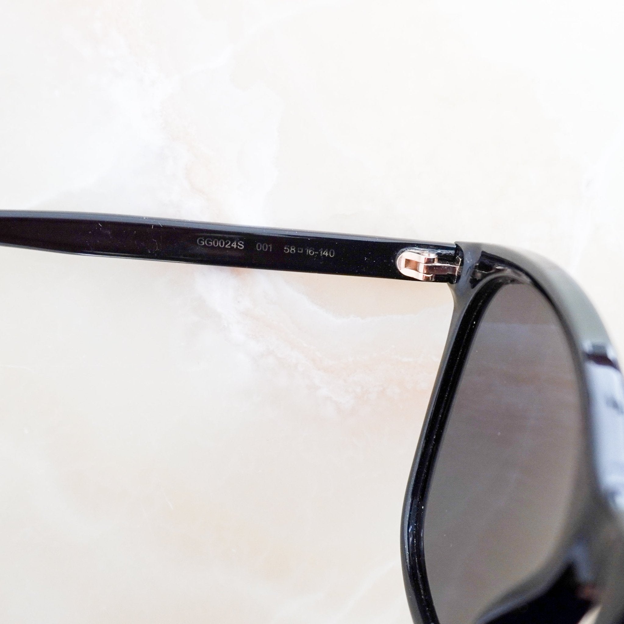 Gucci GG0024S 001 Black Square Sunglasses (RRP £350) | Authentic Preloved FINAL SALE - Reloved Again