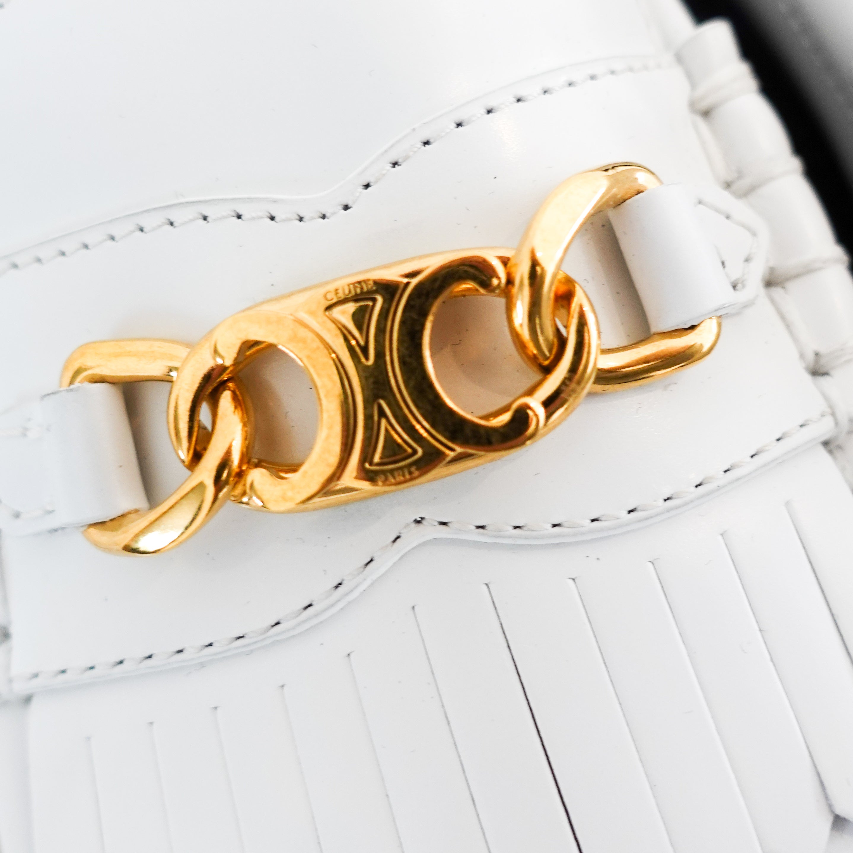 NEW CELINE White Penny Loafers RRP £850 | AUthentic Preloved