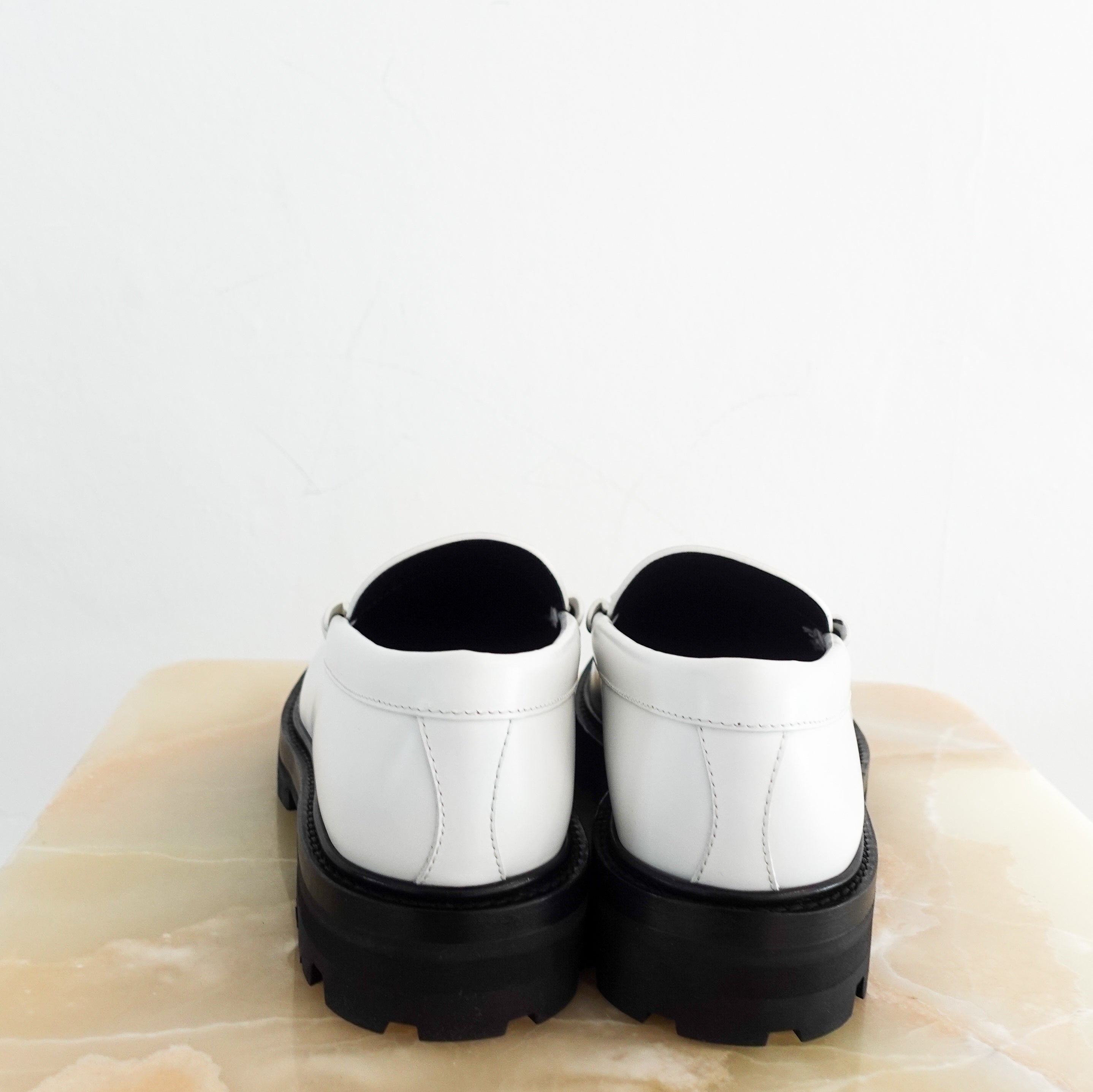 NEW CELINE White Penny Loafers RRP £850 | AUthentic Preloved