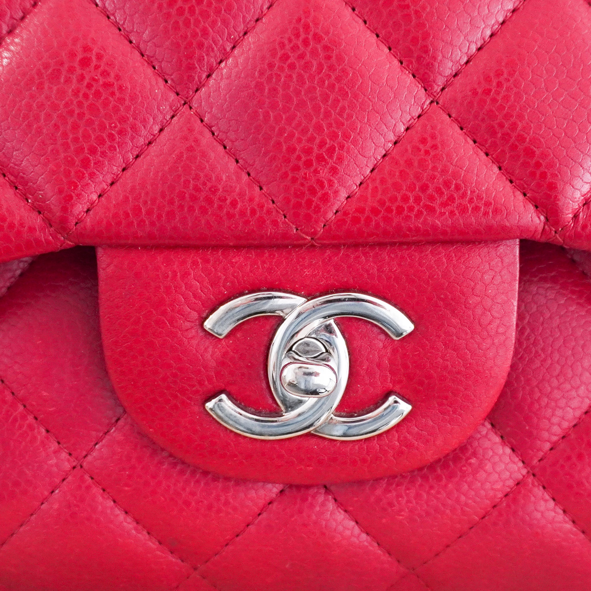 Chanel Jumbo Caviar Double Flap Bag in Red RRP £10,000 | Authentic Preloved - Reloved Again
