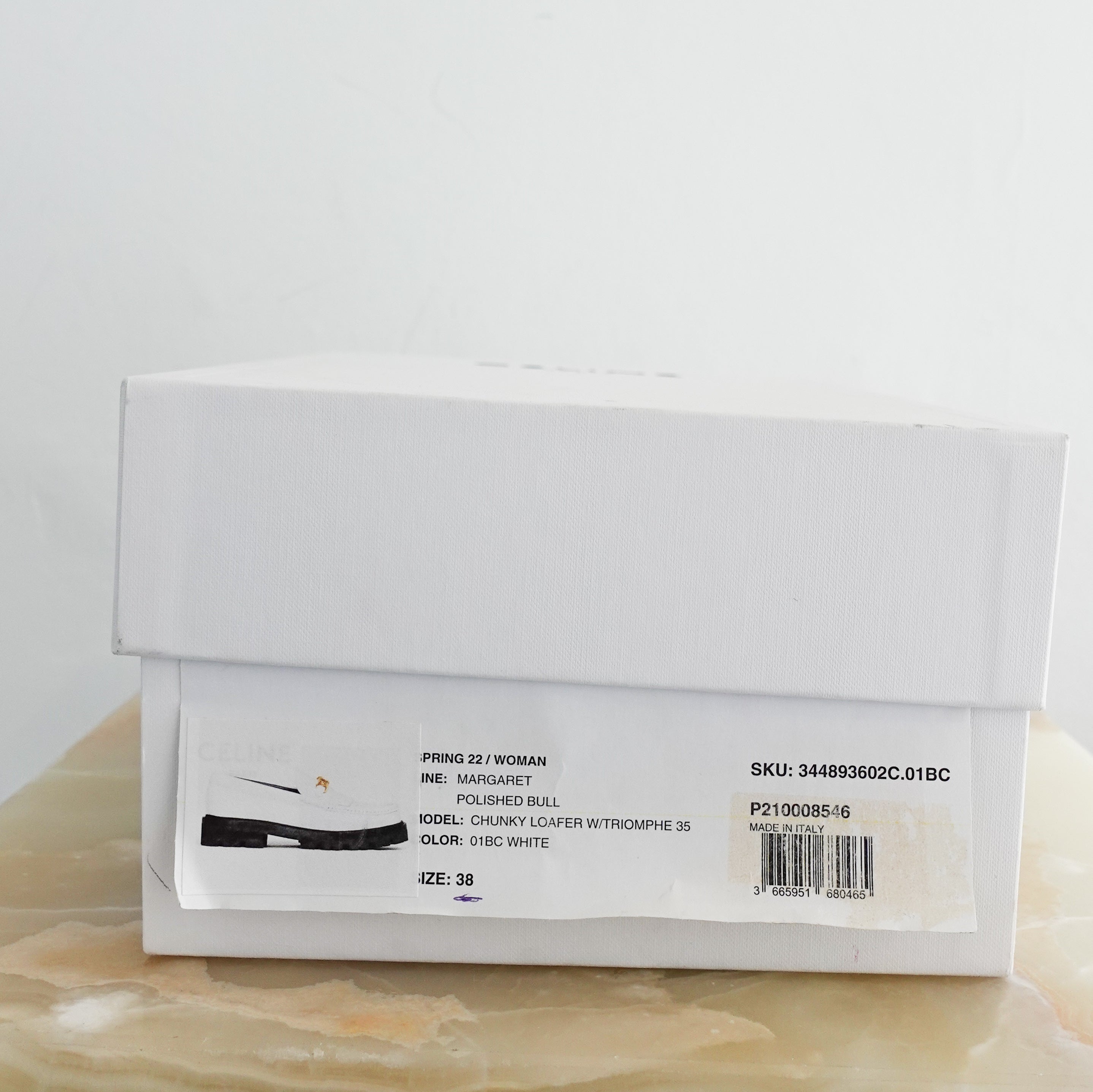 NEW CELINE White Penny Loafers RRP £850 | AUthentic Preloved