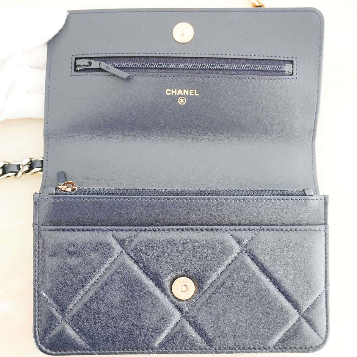 Chanel 19 Wallet on Chain Bag in Navy (RRP £3480) | Authentic Preloved